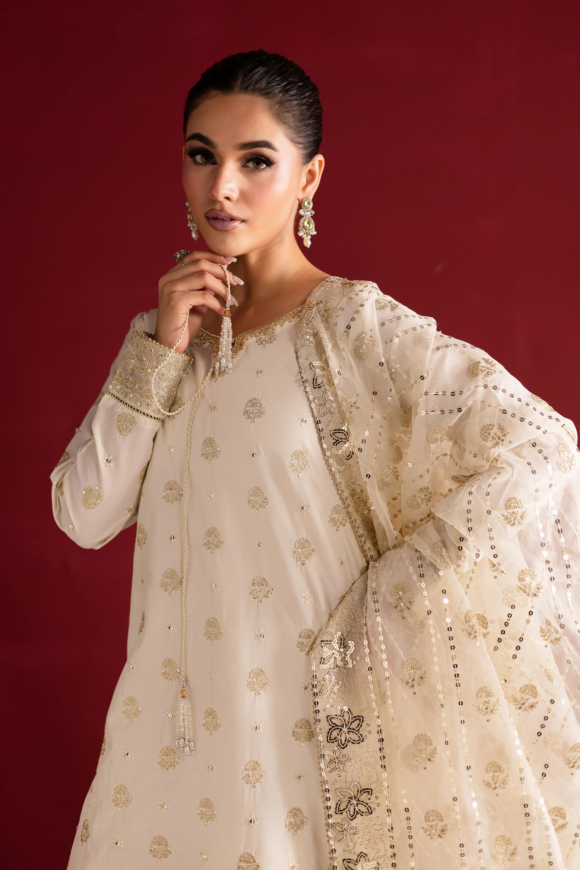 Aayel 3Pc - Festive Luxe Pret - Image 6
