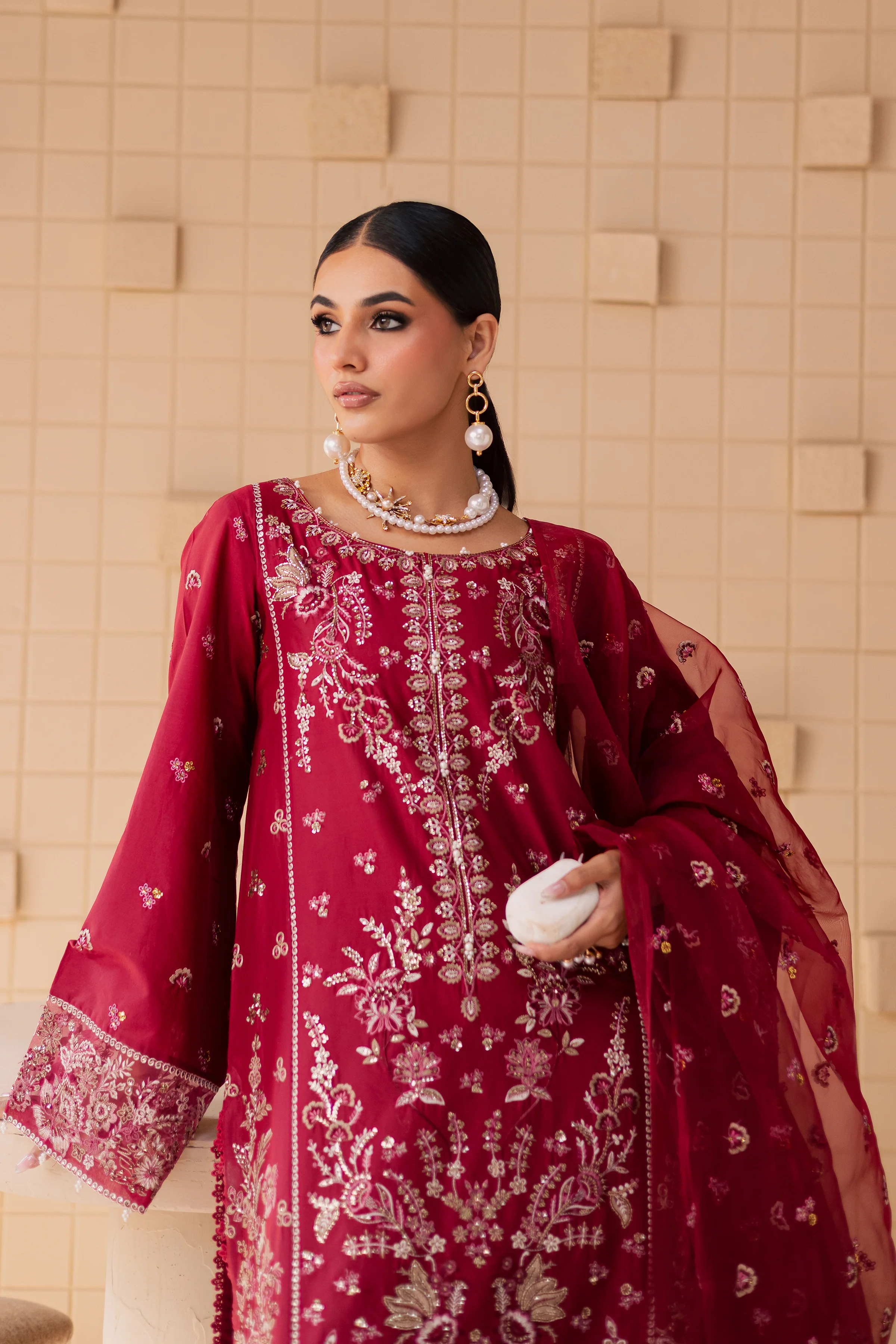 Abilene 3Pc - Embroidered Lawn Dress - Image 3