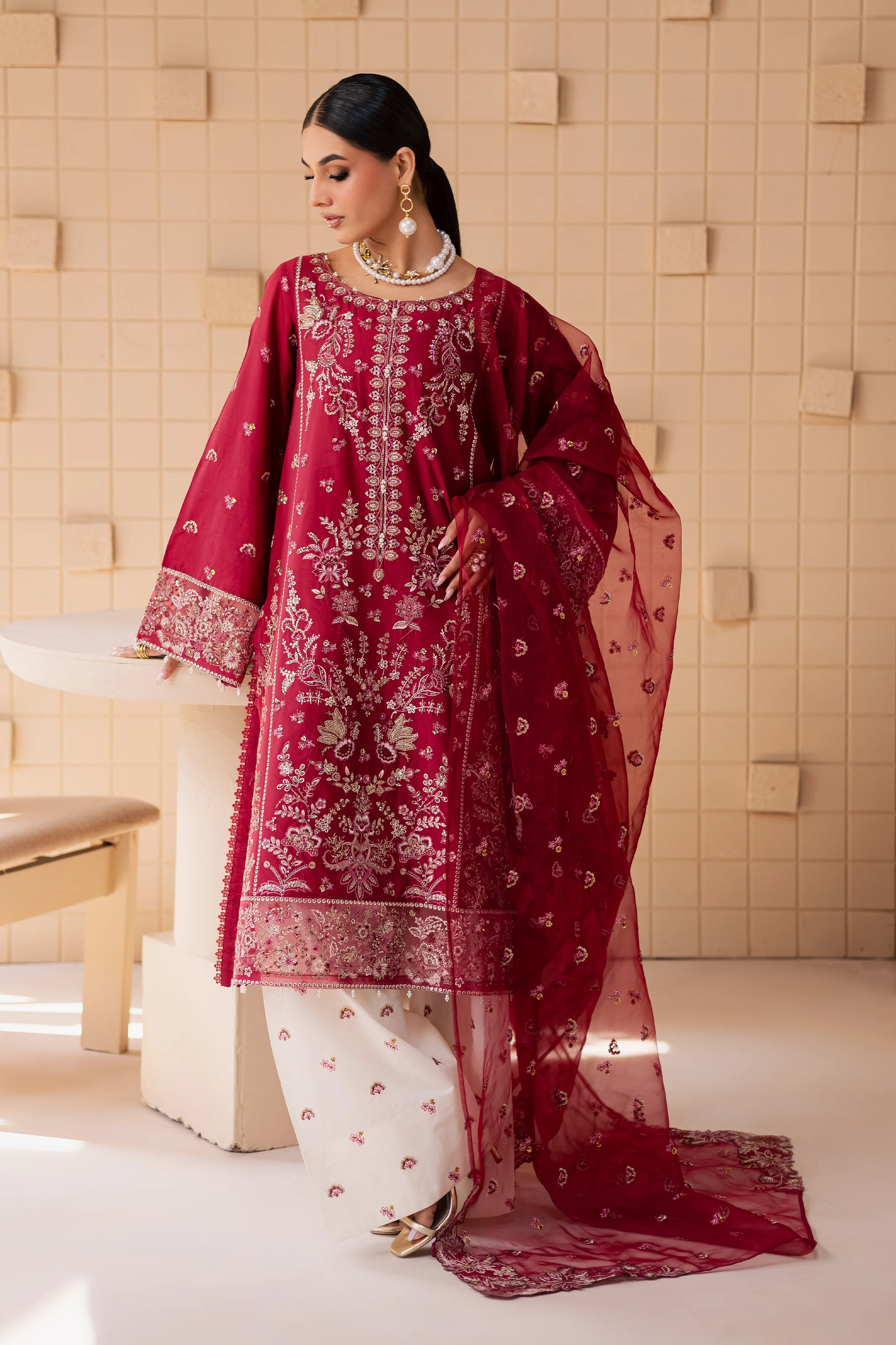 Abilene 3Pc - Embroidered Lawn Dress - Image 5
