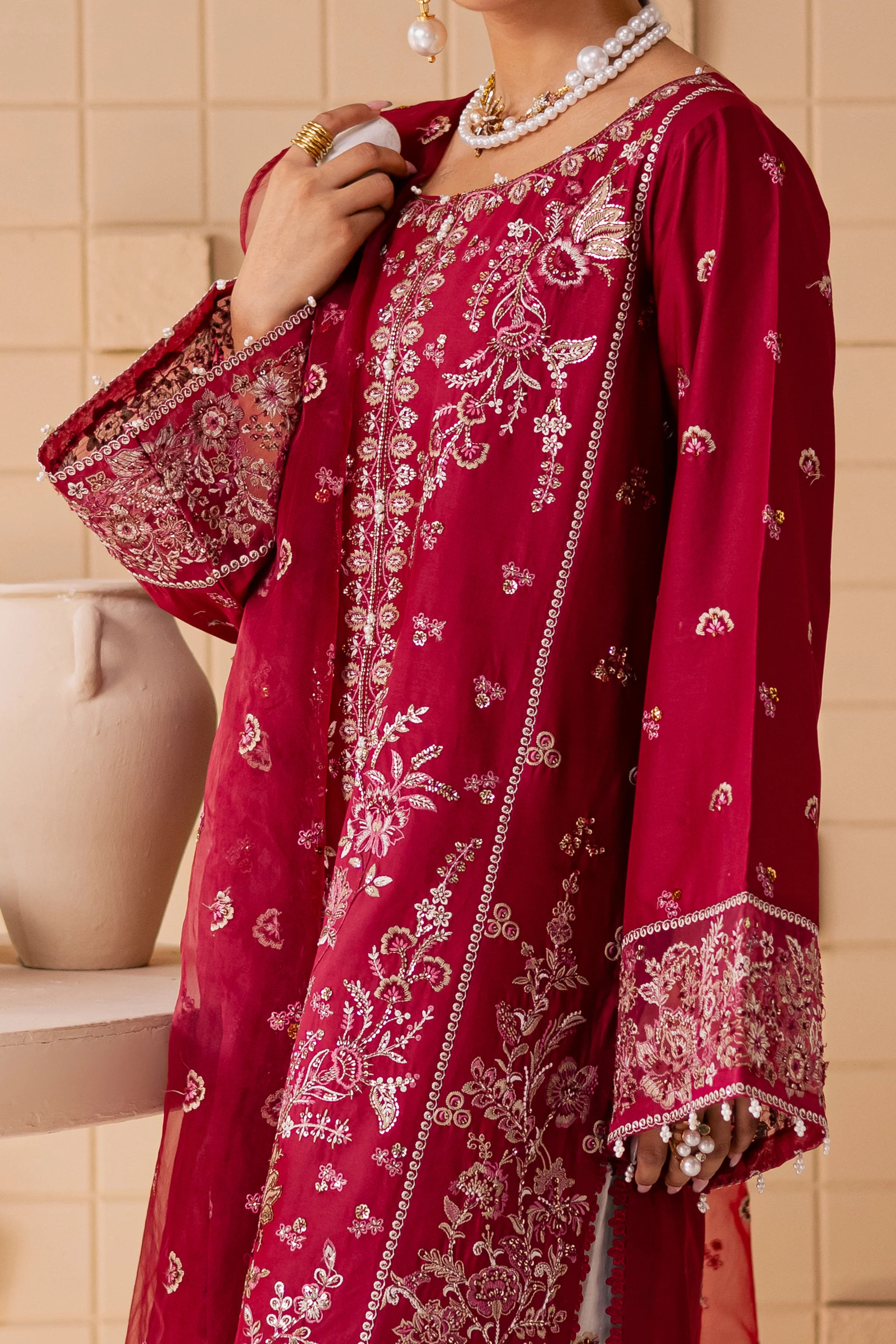 Abilene 3Pc - Embroidered Lawn Dress - Image 7