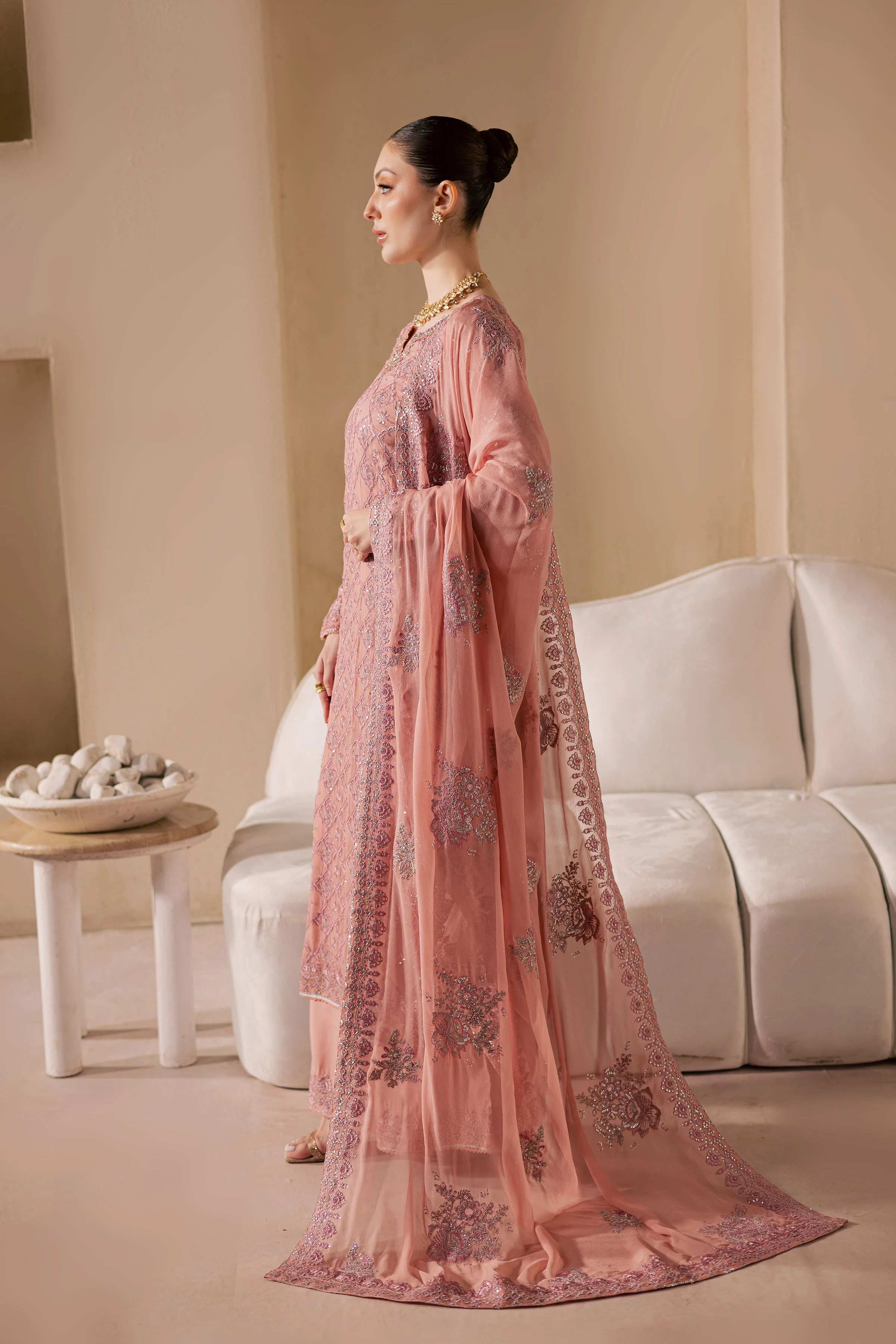 Almas 3Pc - Embroidered Luxe Pret - Image 6