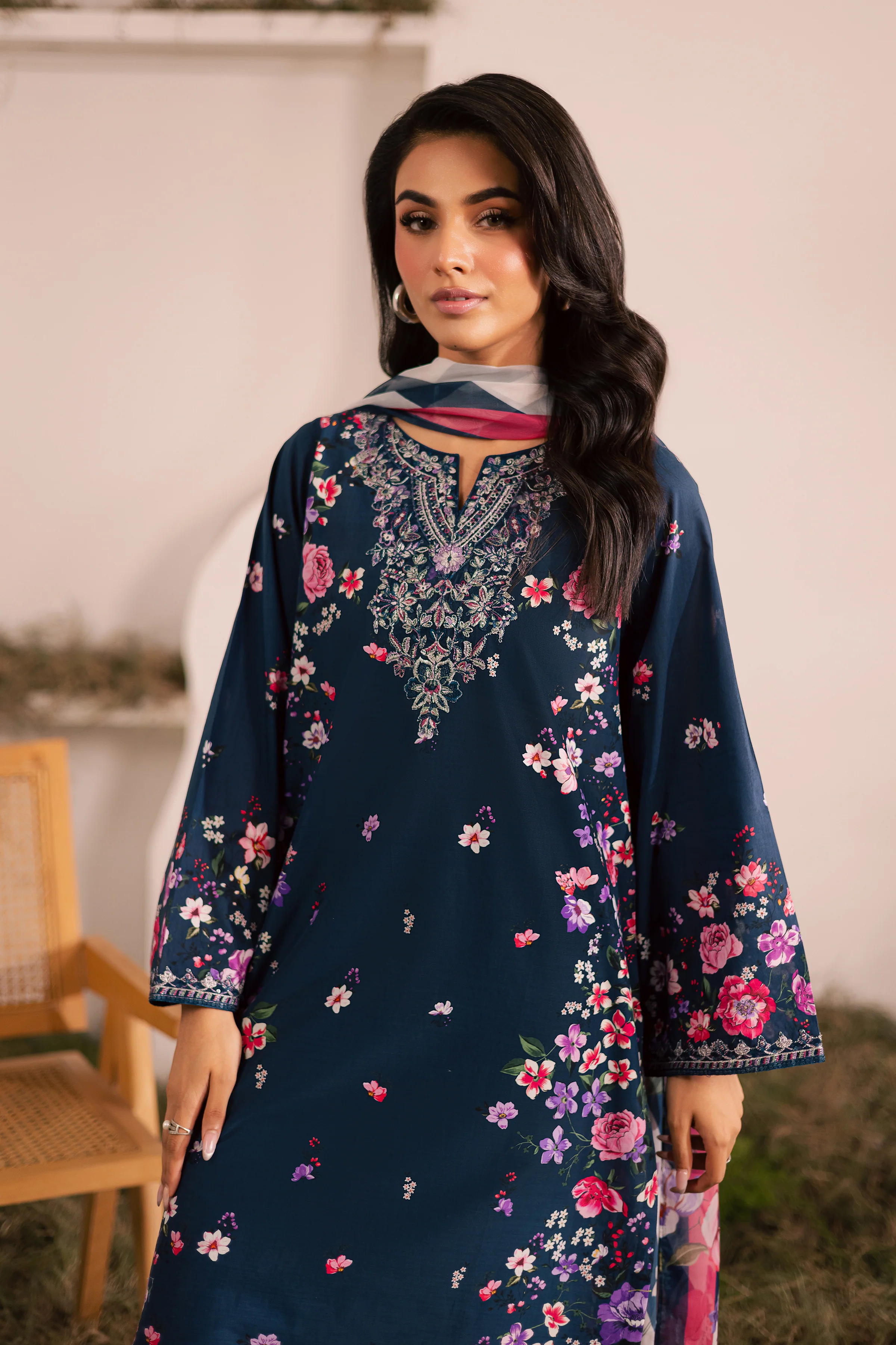 Amber 3Pc - Printed Lawn Dress - Image 2