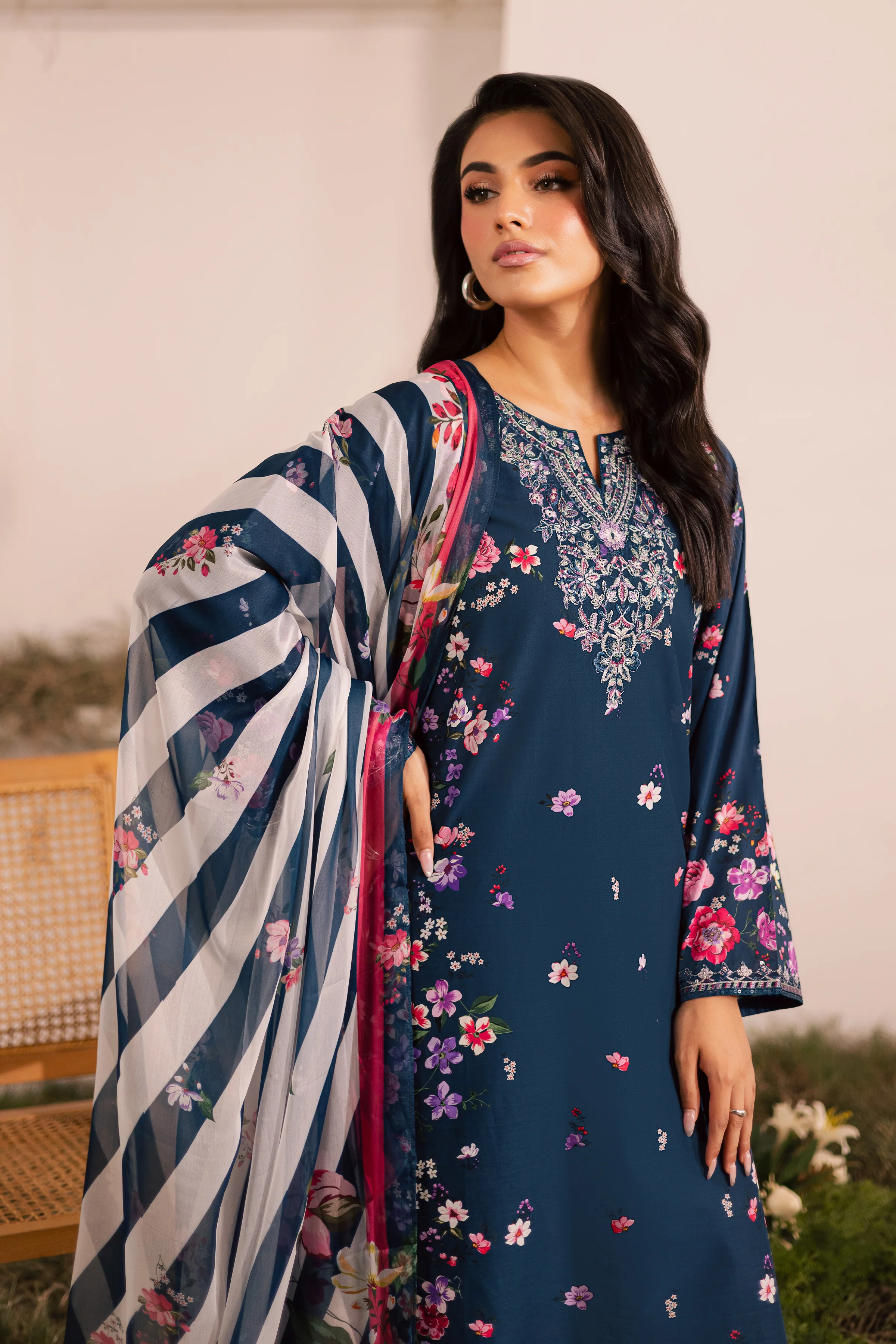 Amber 3Pc - Printed Lawn Dress - Image 6