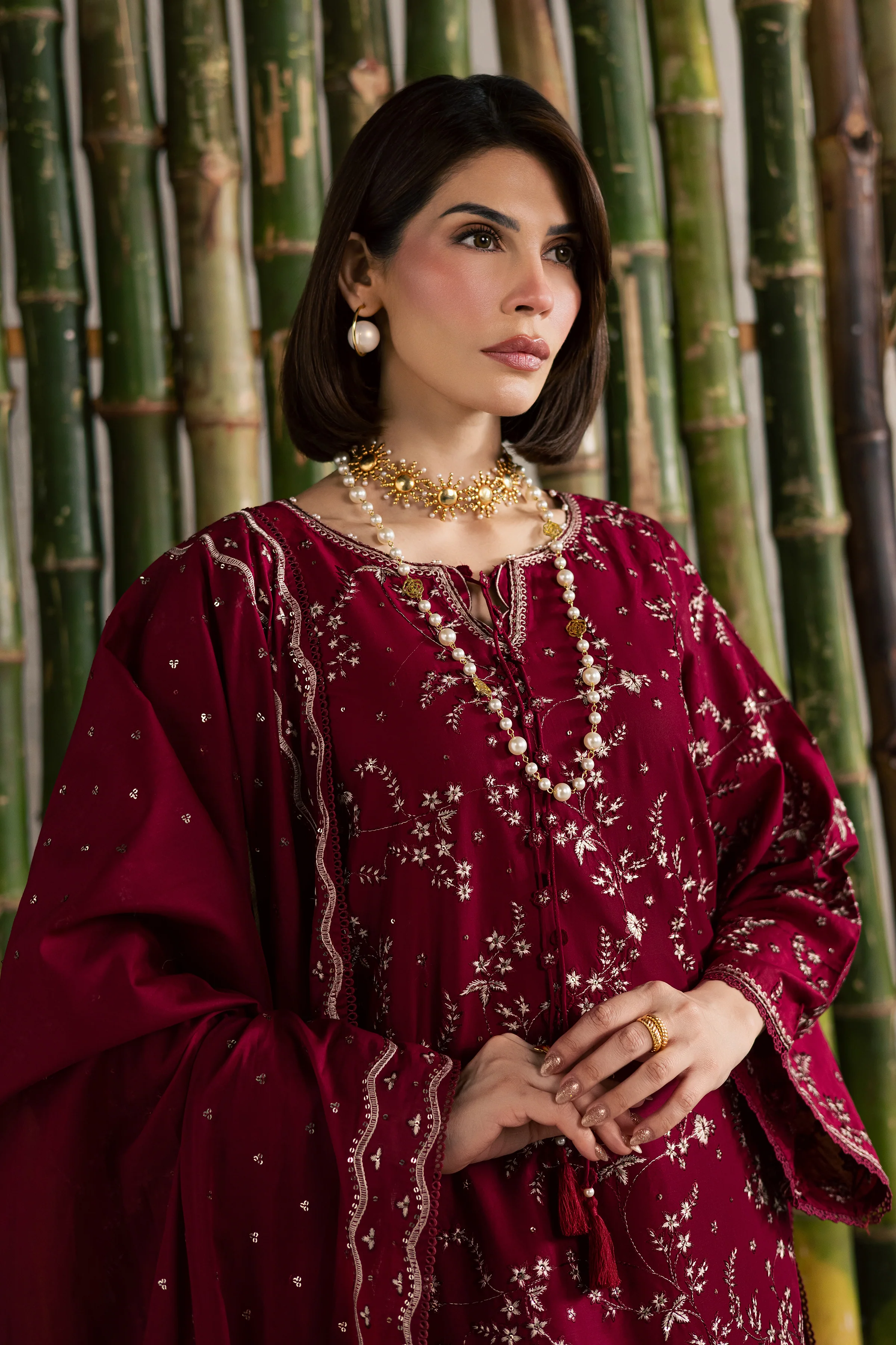 Amman 3Pc - Festive Embroidered Lawn - Image 2