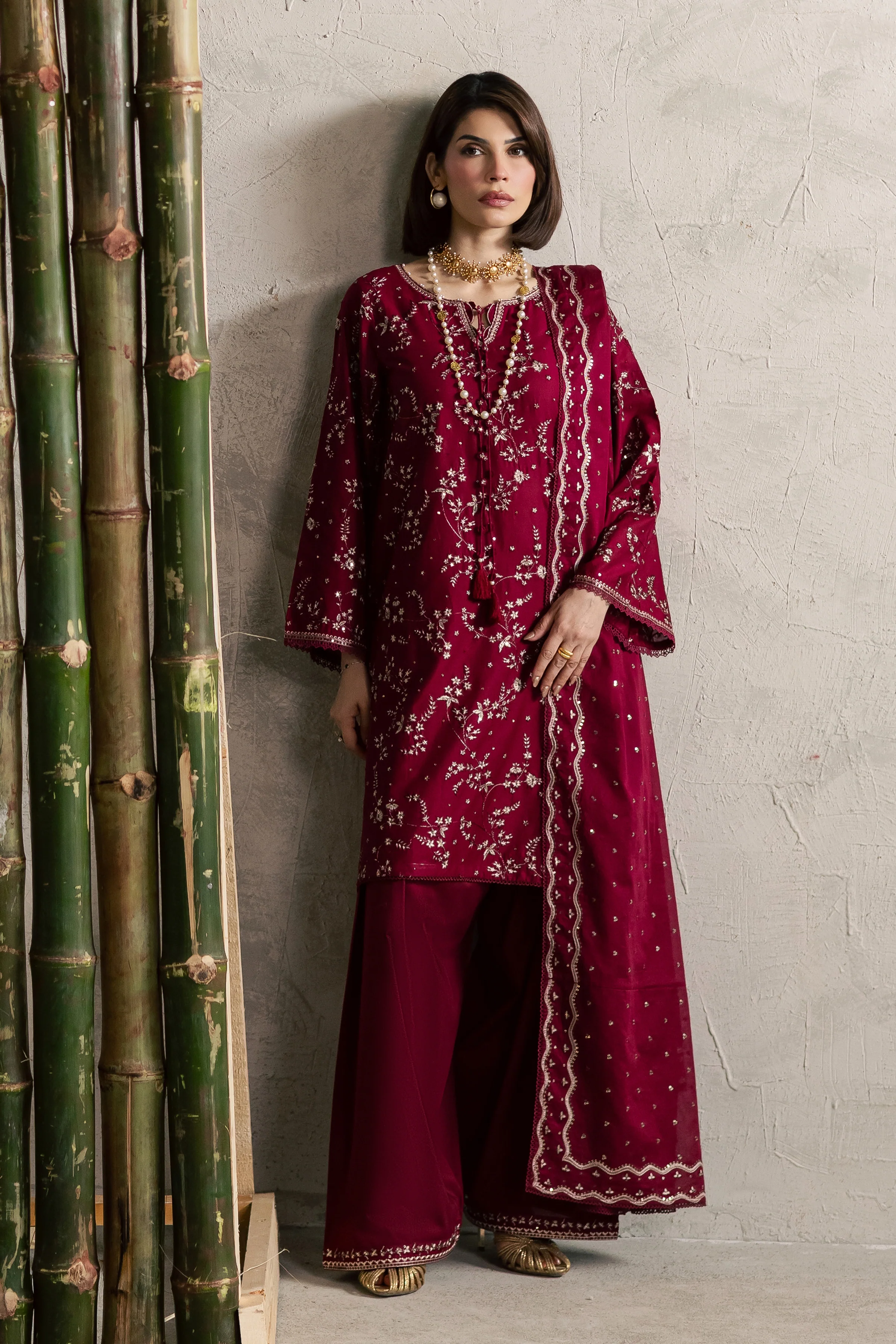 Amman 3Pc - Festive Embroidered Lawn - Image 4