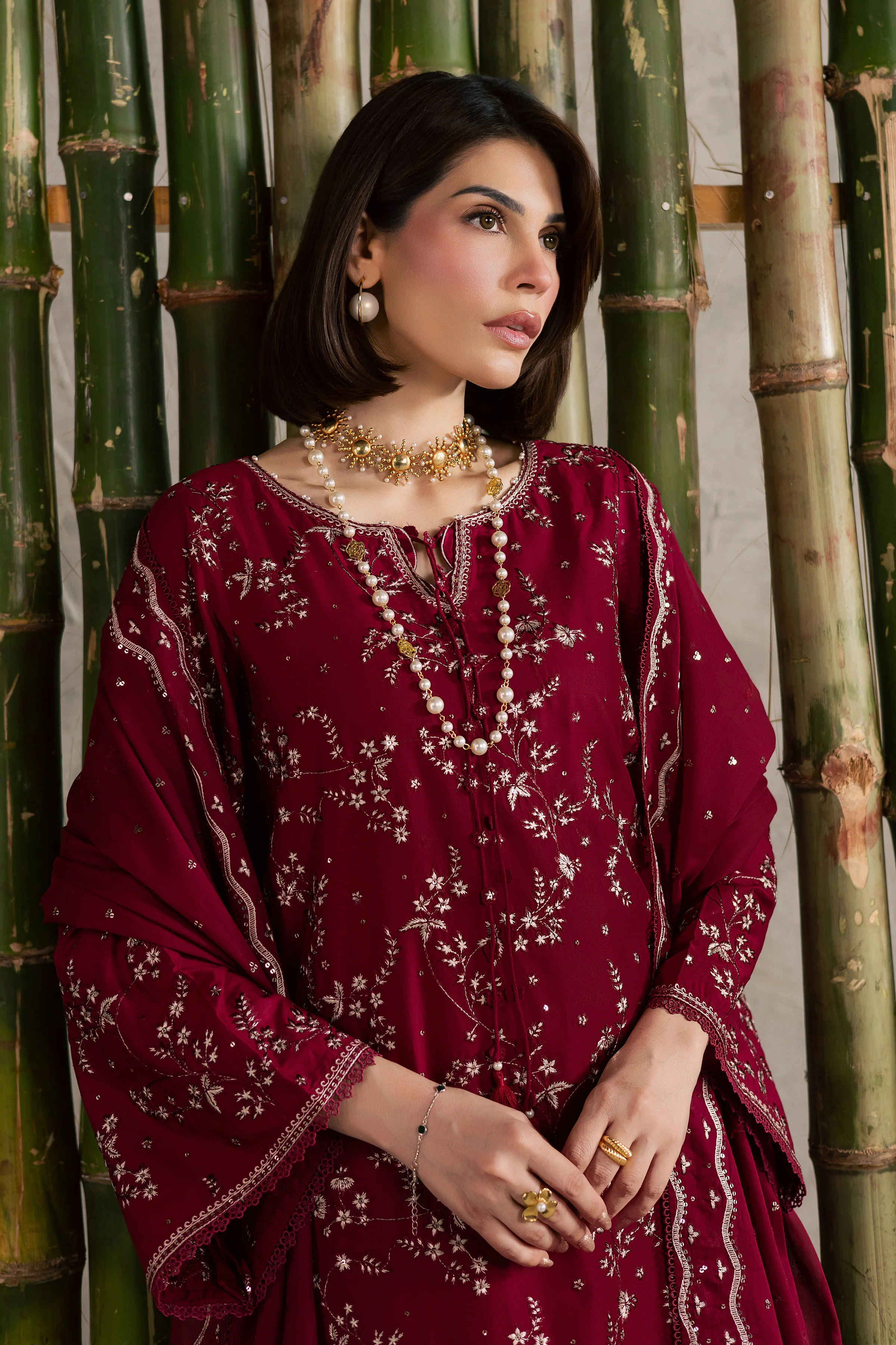 Amman 3Pc - Festive Embroidered Lawn - Image 5