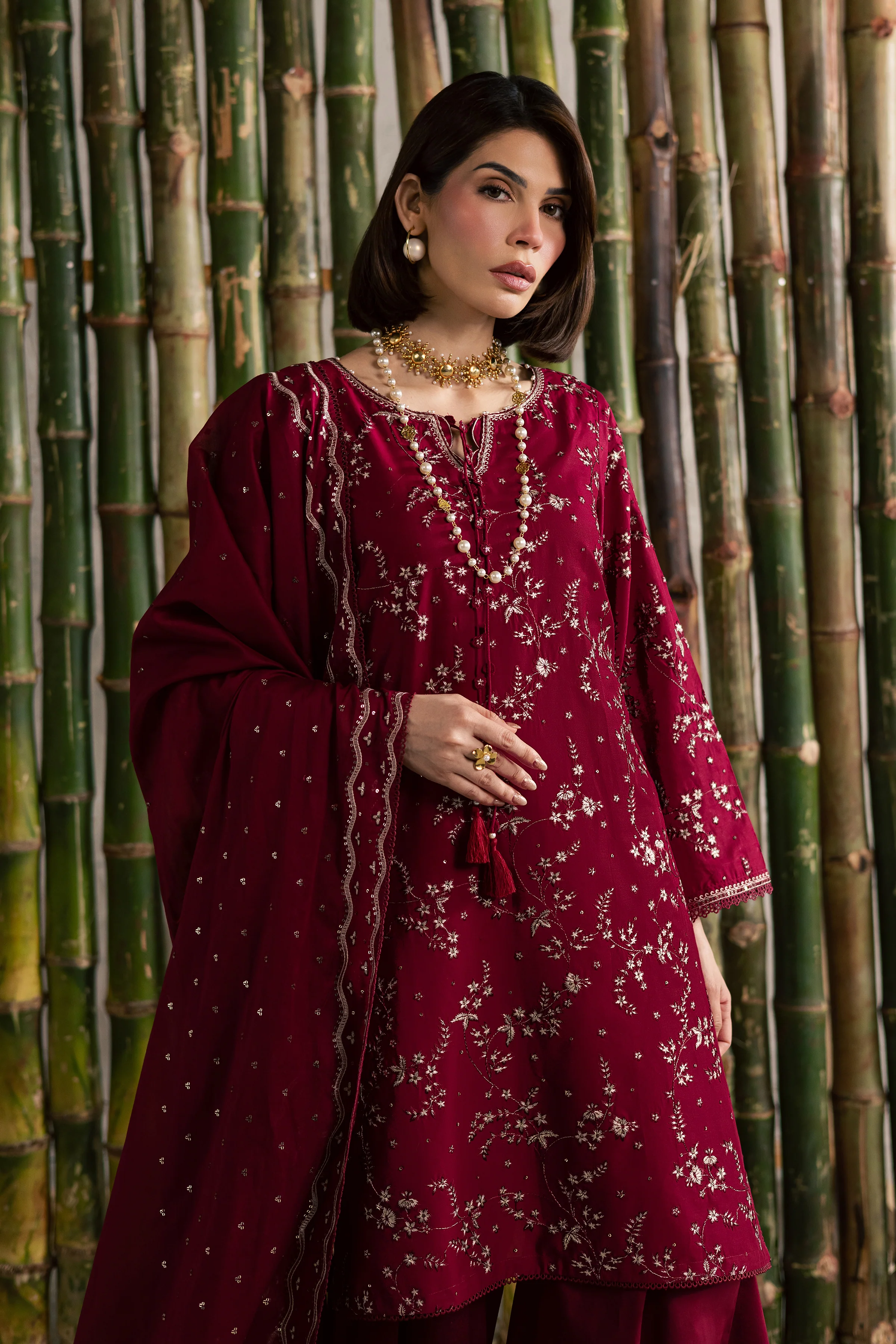 Amman 3Pc - Festive Embroidered Lawn - Image 7