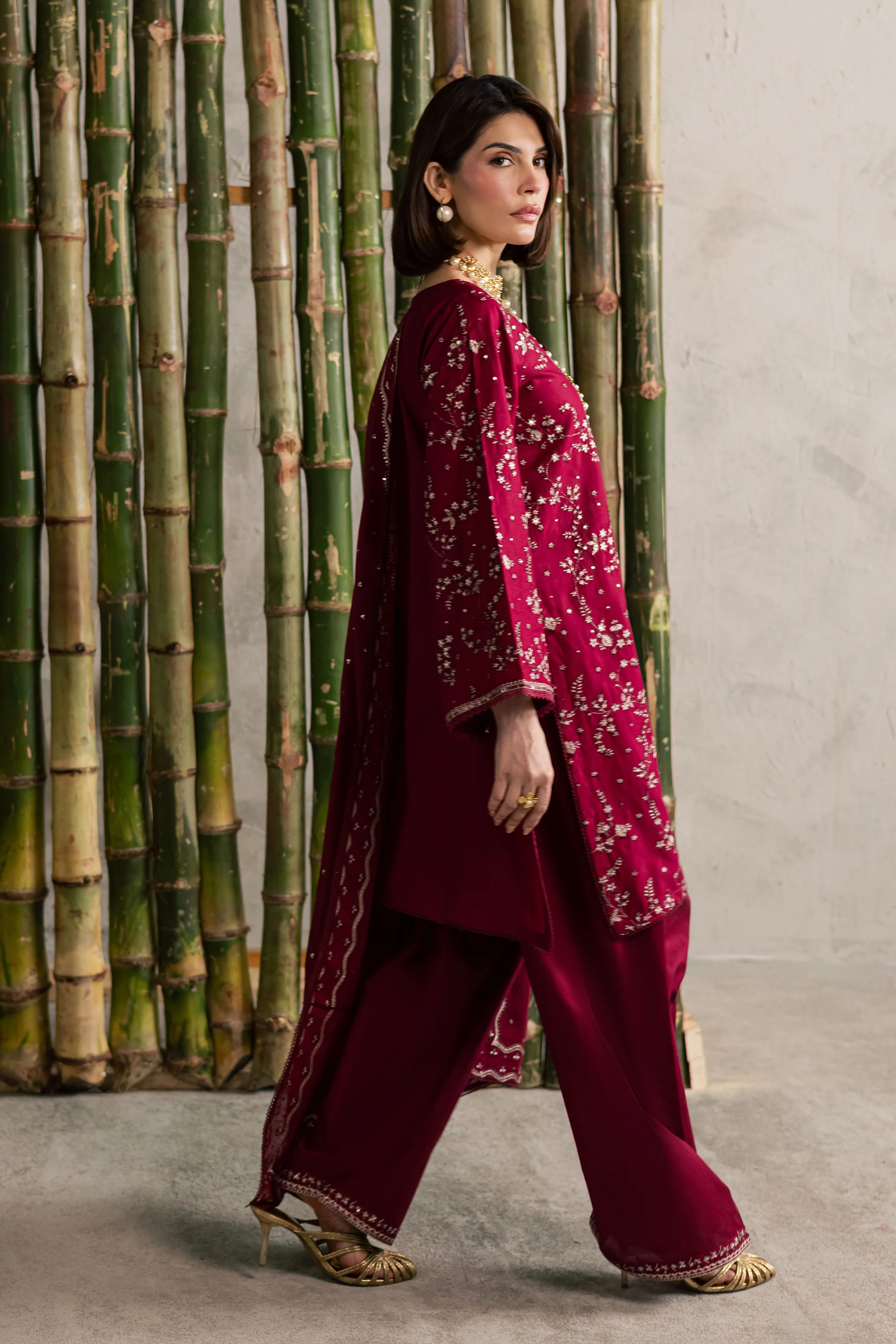 Amman 3Pc - Festive Embroidered Lawn - Image 8