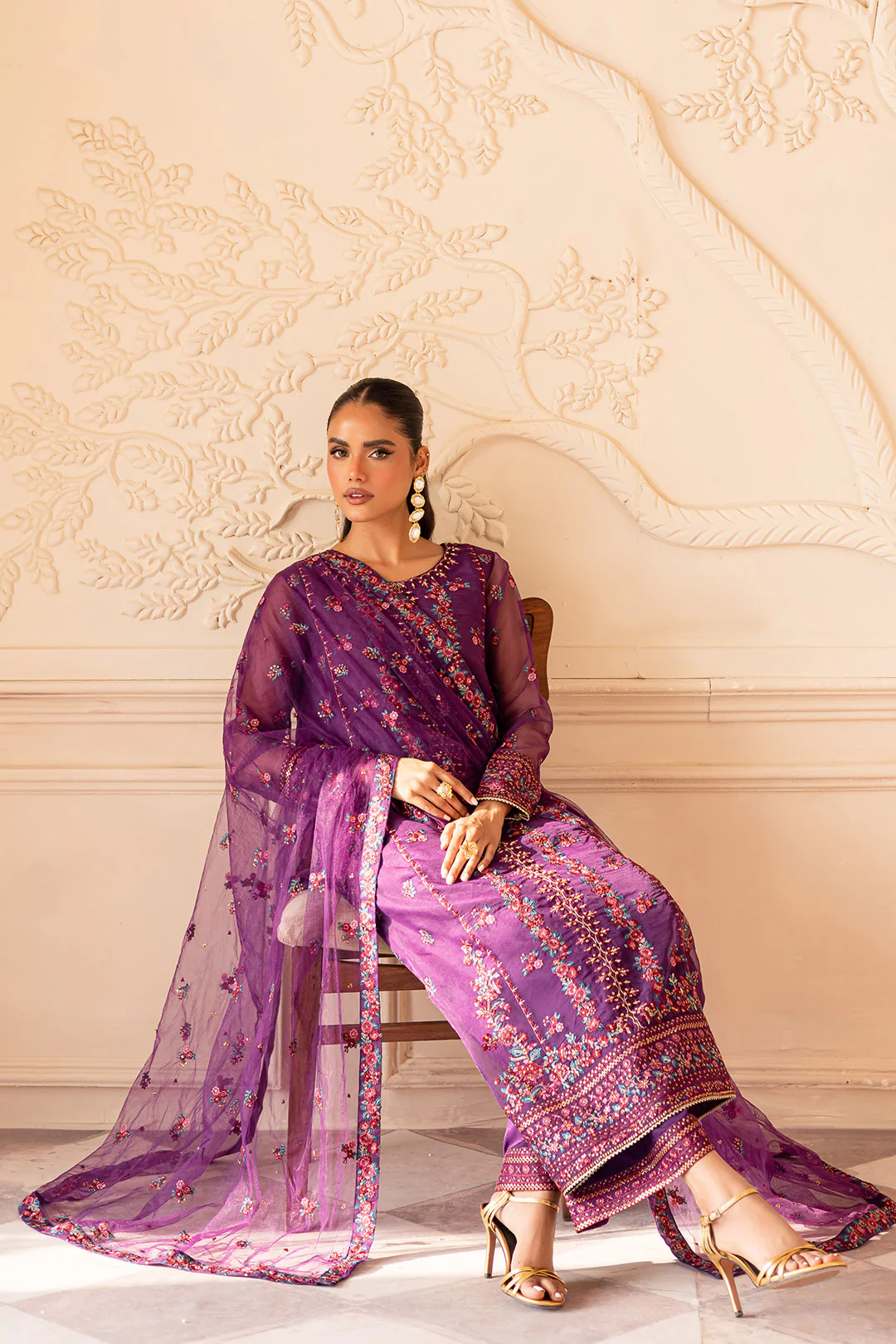 Anahita 3Pc - Embroidered Luxe Pret - Image 4