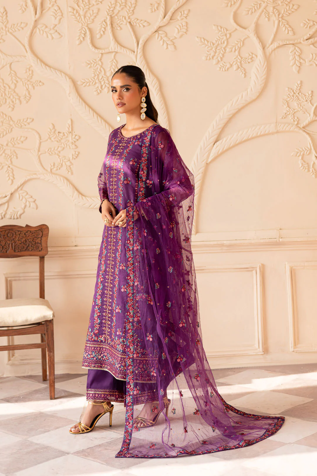 Anahita 3Pc - Embroidered Luxe Pret - Image 5