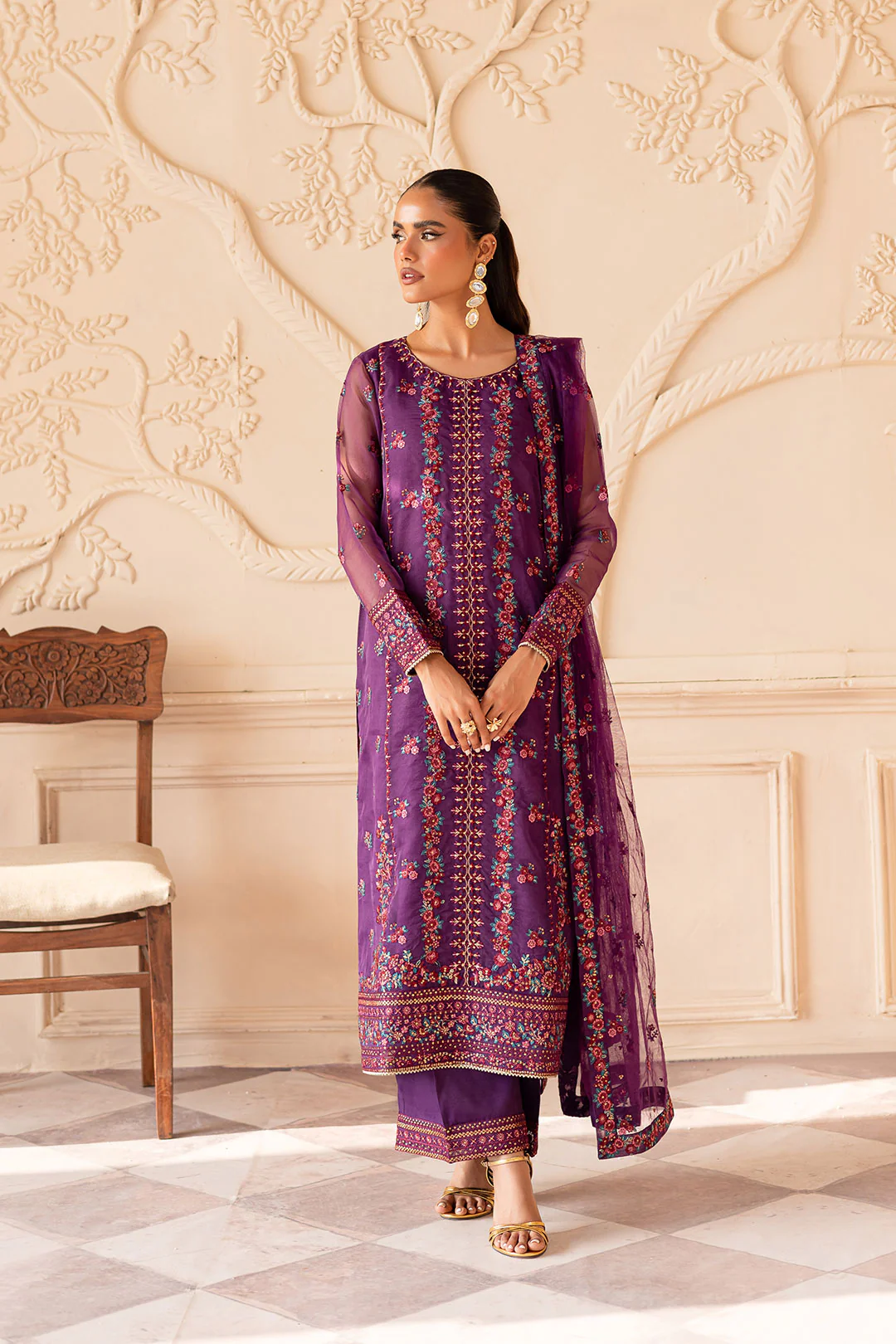 Anahita 3Pc - Embroidered Luxe Pret - Image 7