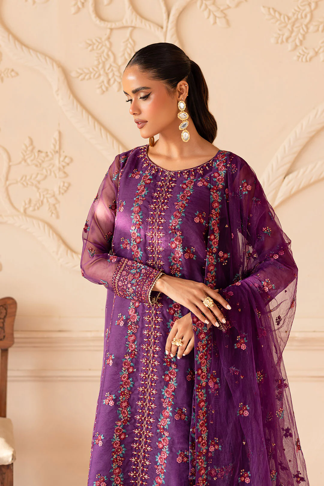 Anahita 3Pc - Embroidered Luxe Pret - Image 9