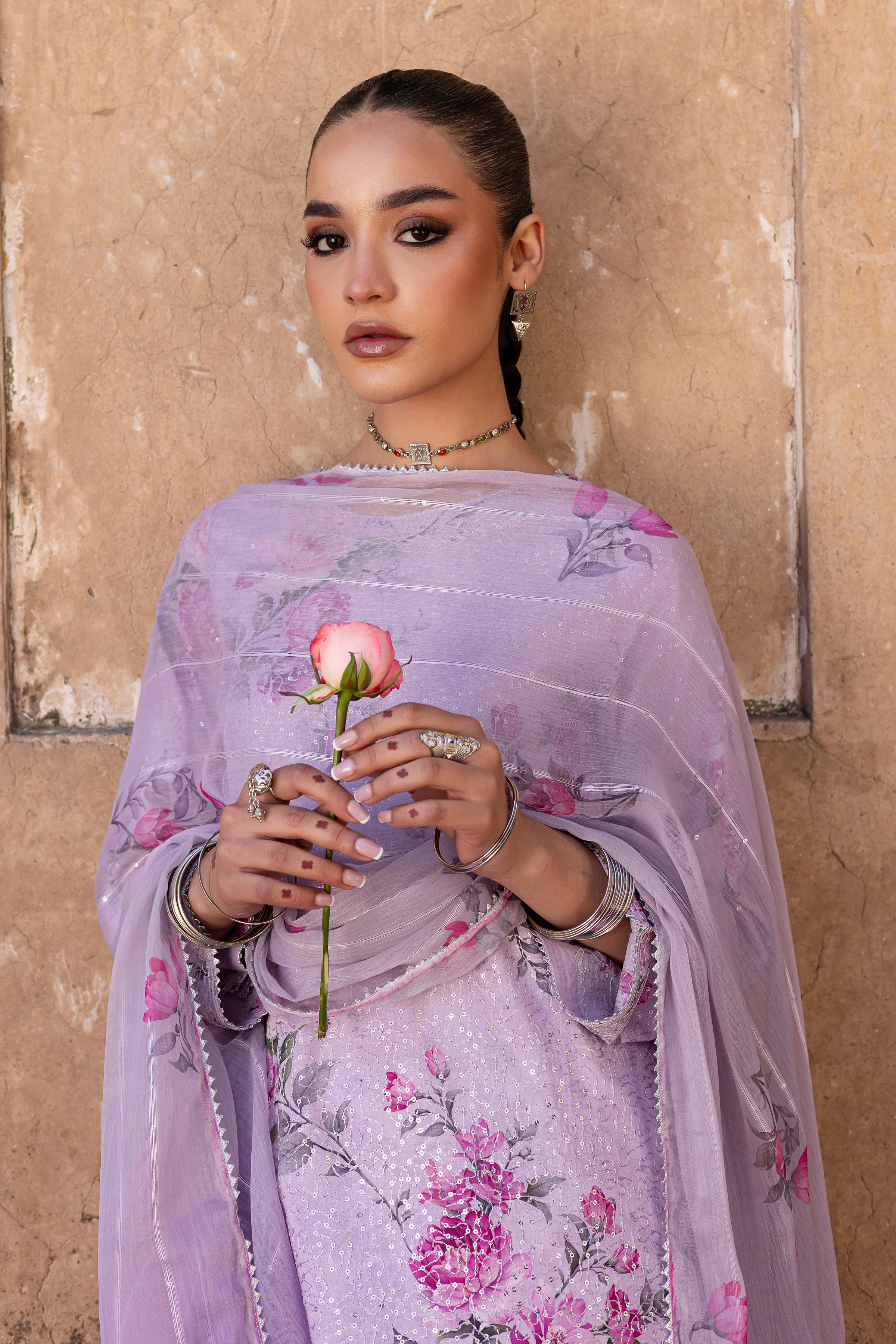Angela 3Pc - Printed Lawn Dress - Image 3