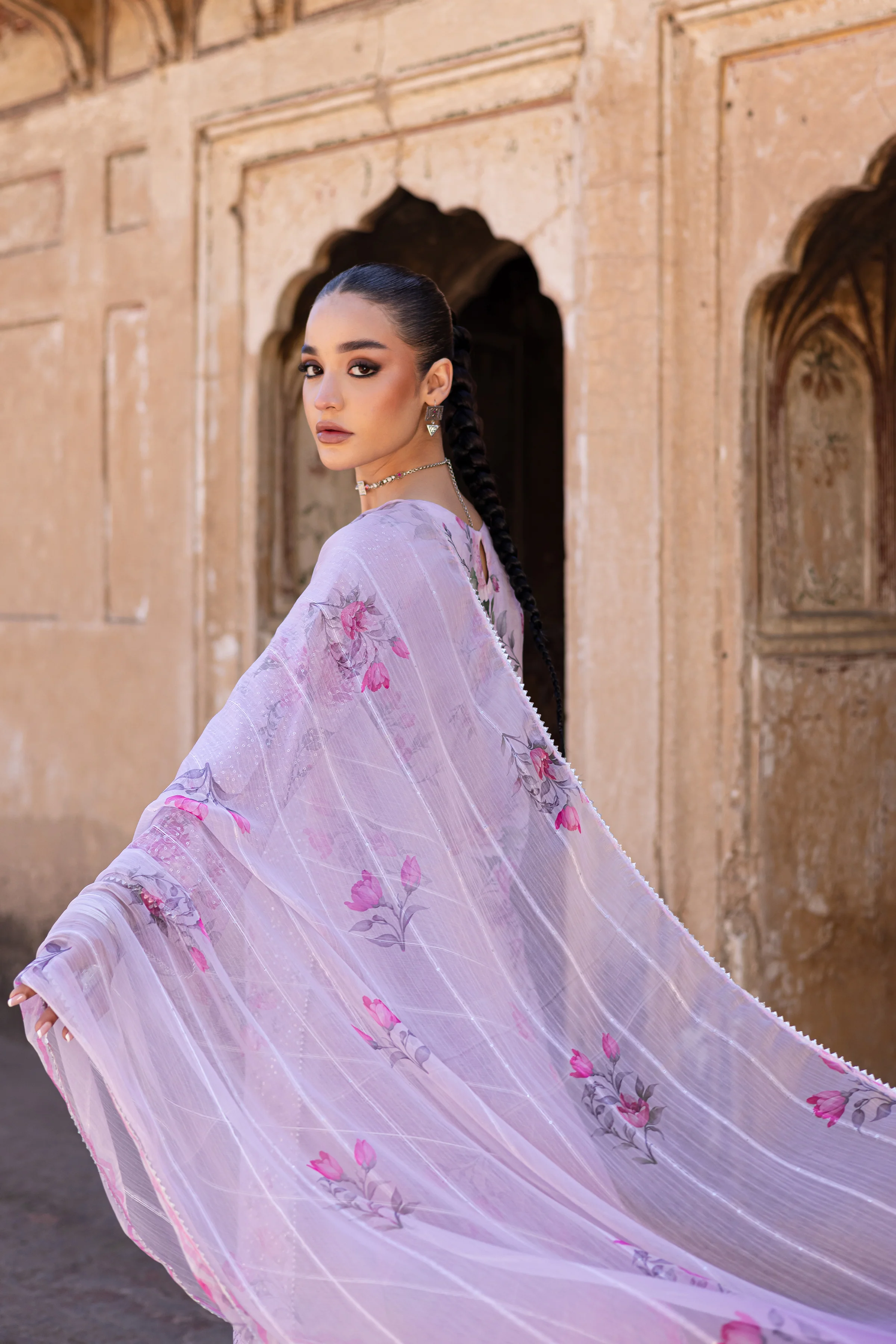Angela 3Pc - Printed Lawn Dress - Image 5