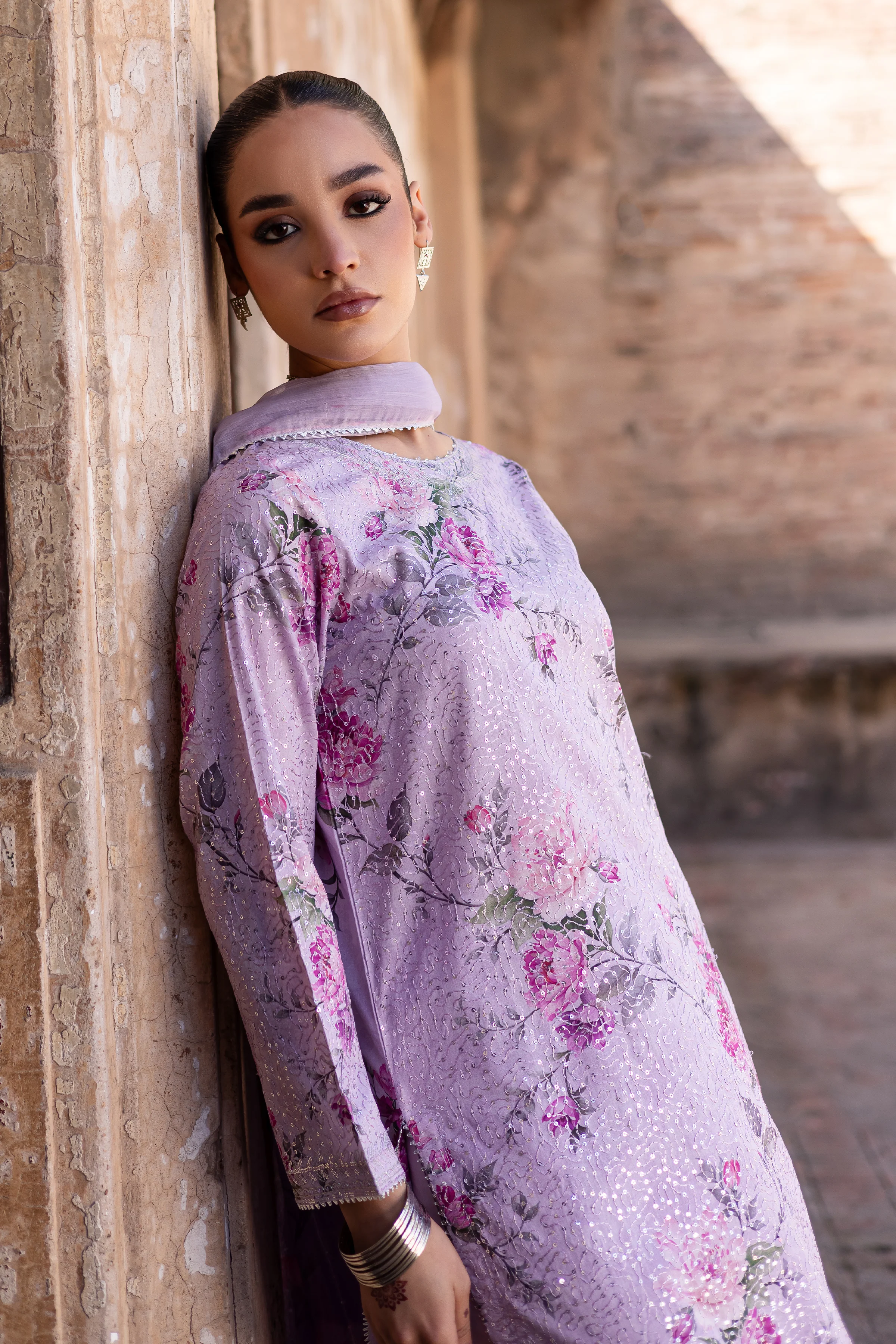 Angela 3Pc - Printed Lawn Dress - Image 7
