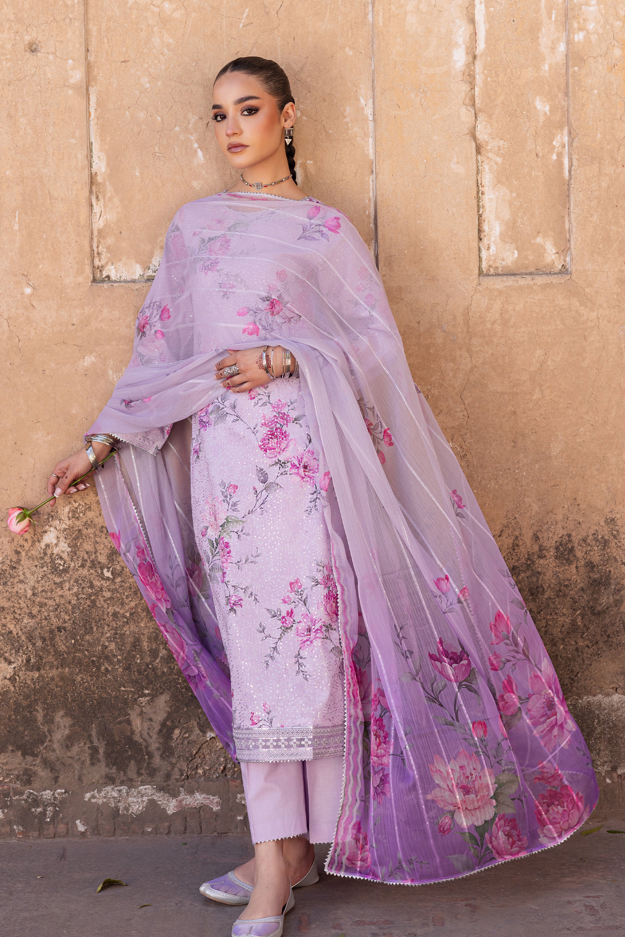 Angela 3Pc - Printed Lawn Dress - Image 8