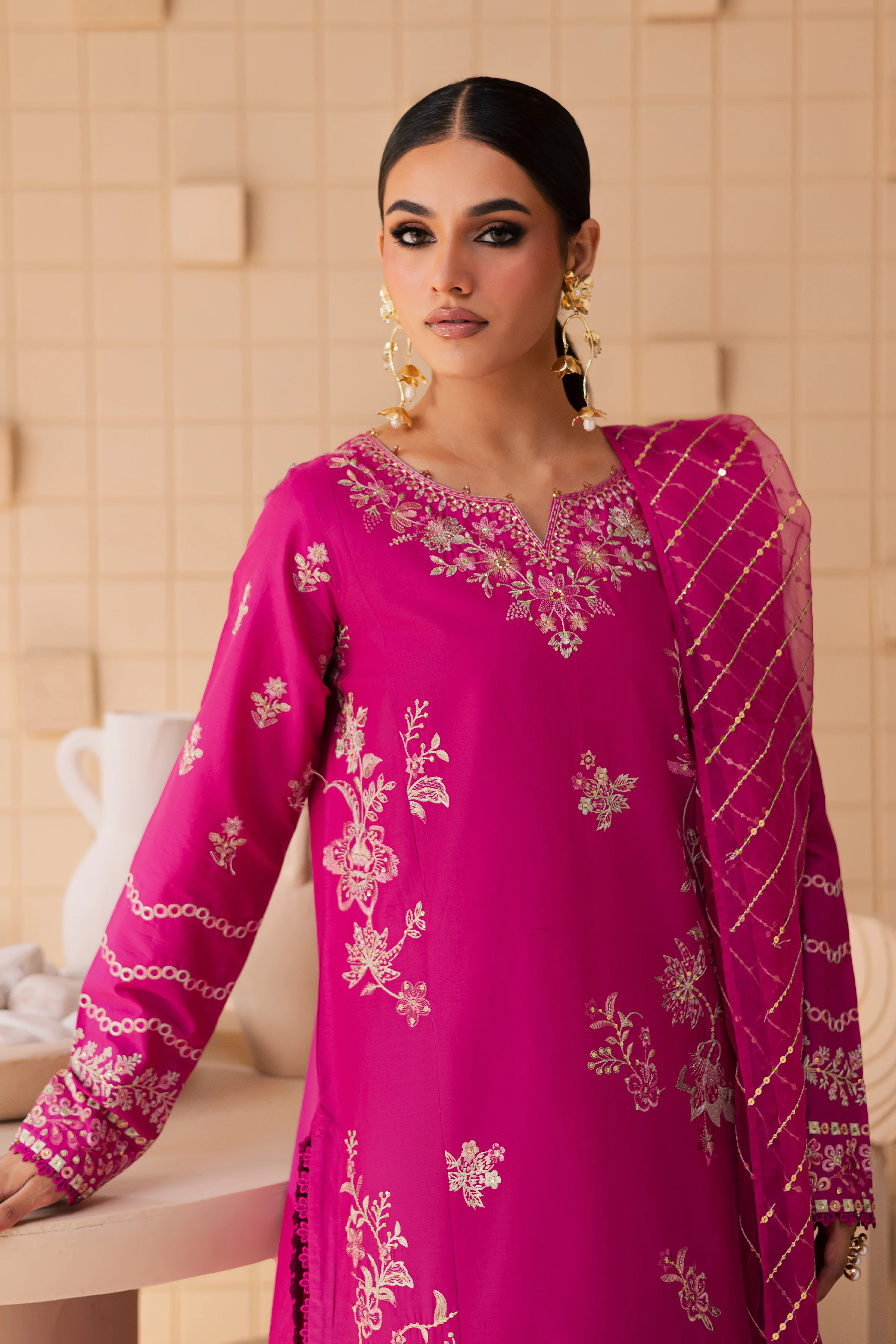 Anya 3Pc - Embroidered Lawn Dress - Image 2