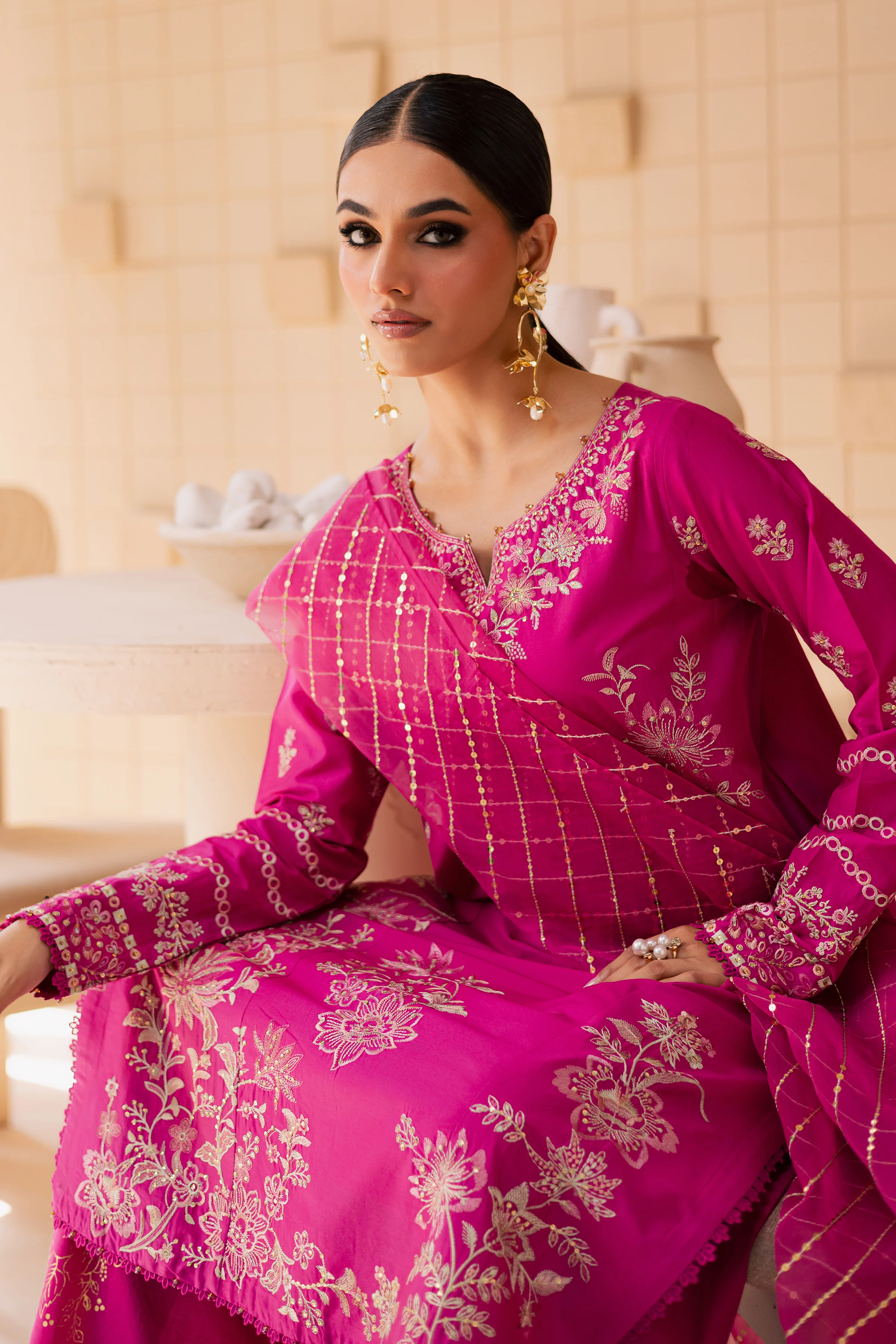 Anya 3Pc - Embroidered Lawn Dress - Image 5