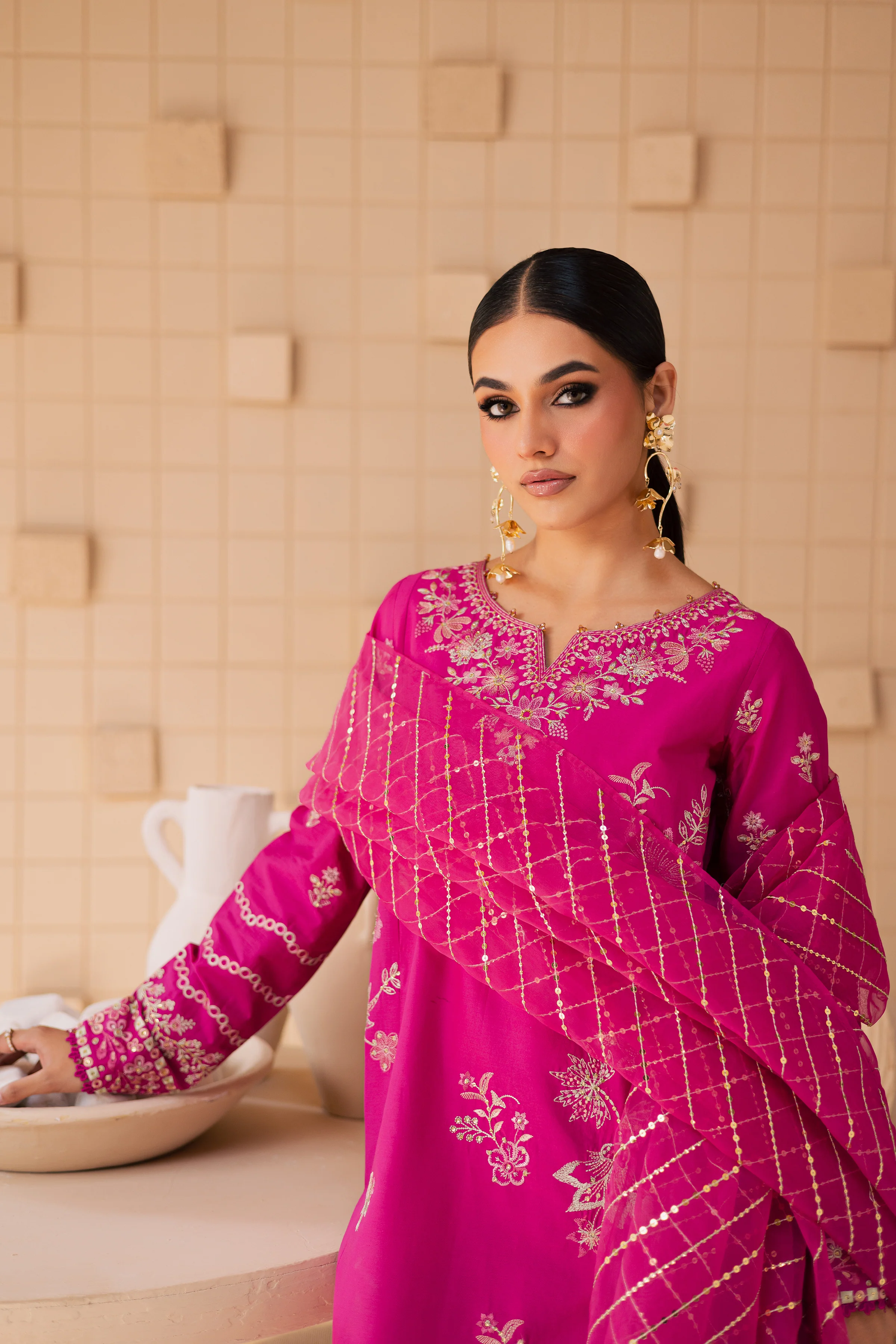 Anya 3Pc - Embroidered Lawn Dress - Image 6