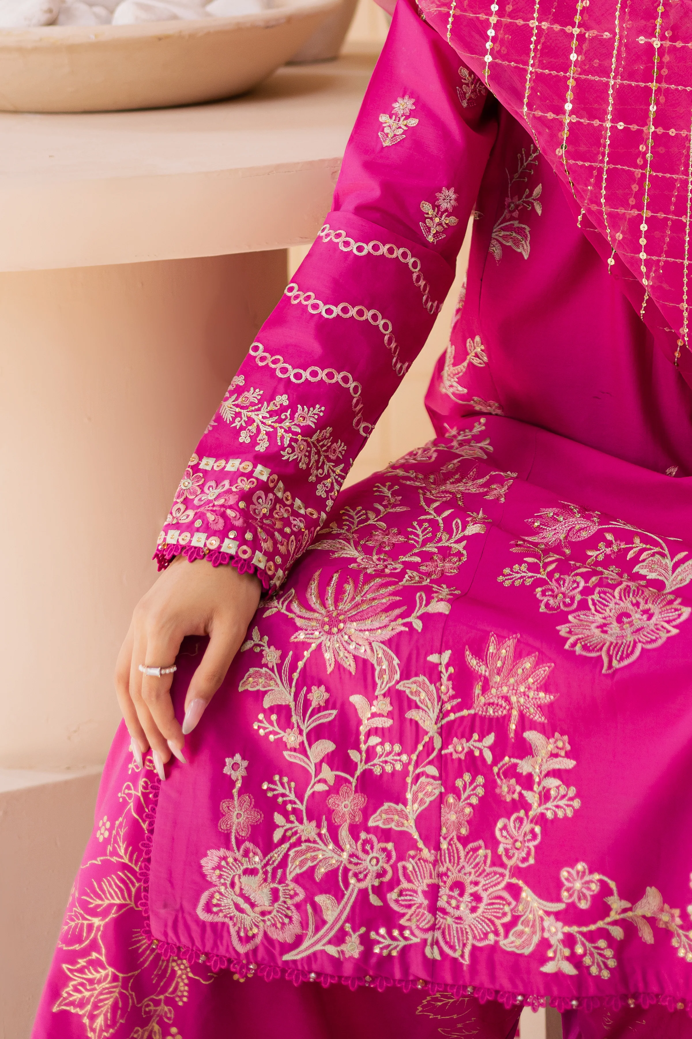 Anya 3Pc - Embroidered Lawn Dress - Image 7