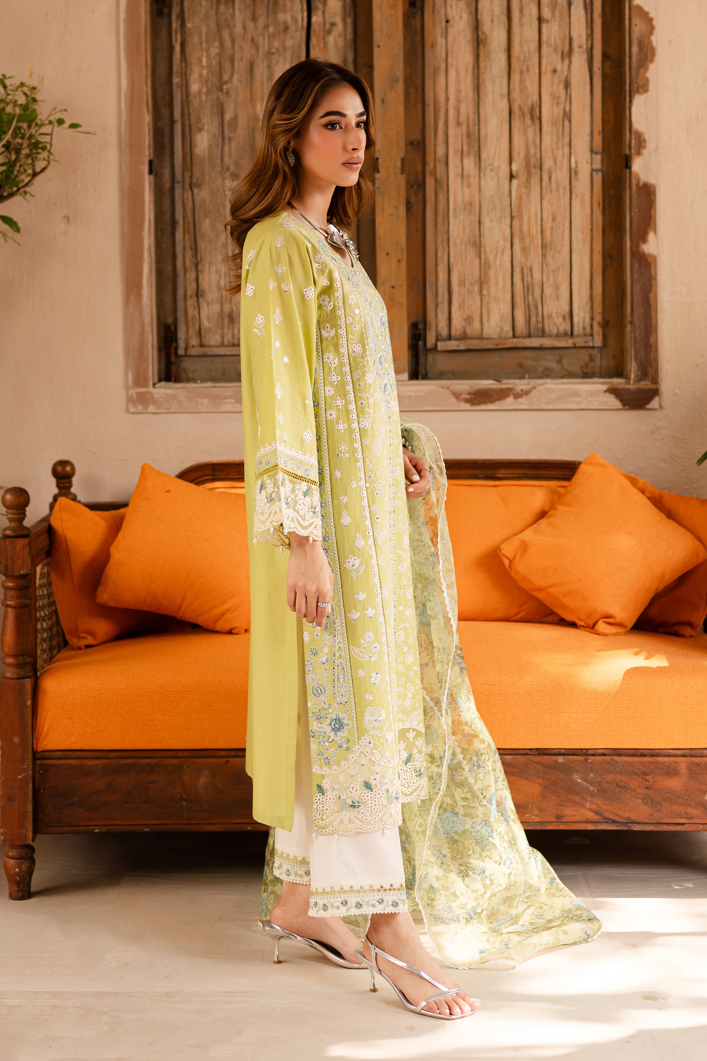 Apple August 3Pc - Embroidered Lawn Dress - Image 5