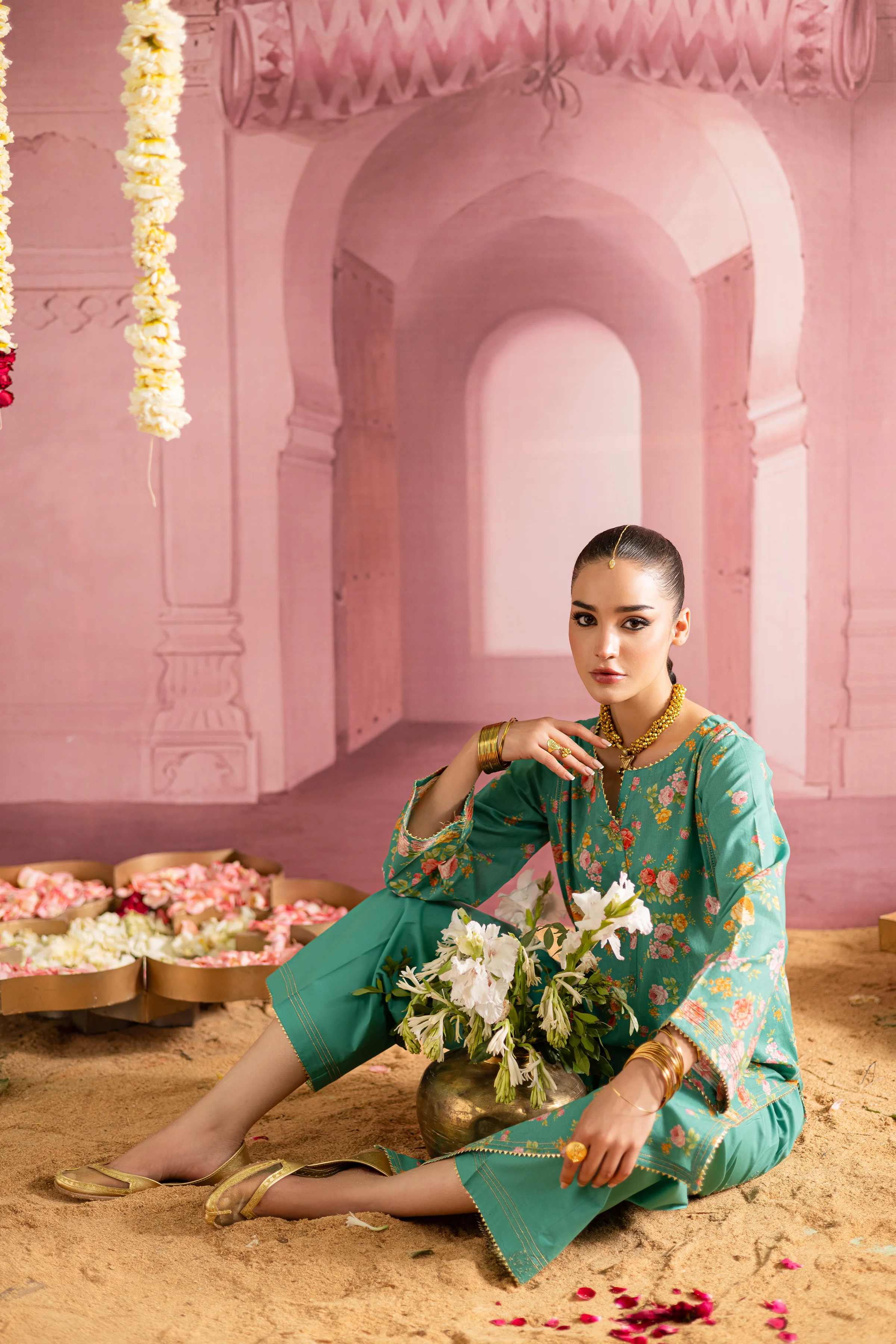 Aquamarine 2Pc - Printed Lawn Dress - Image 4