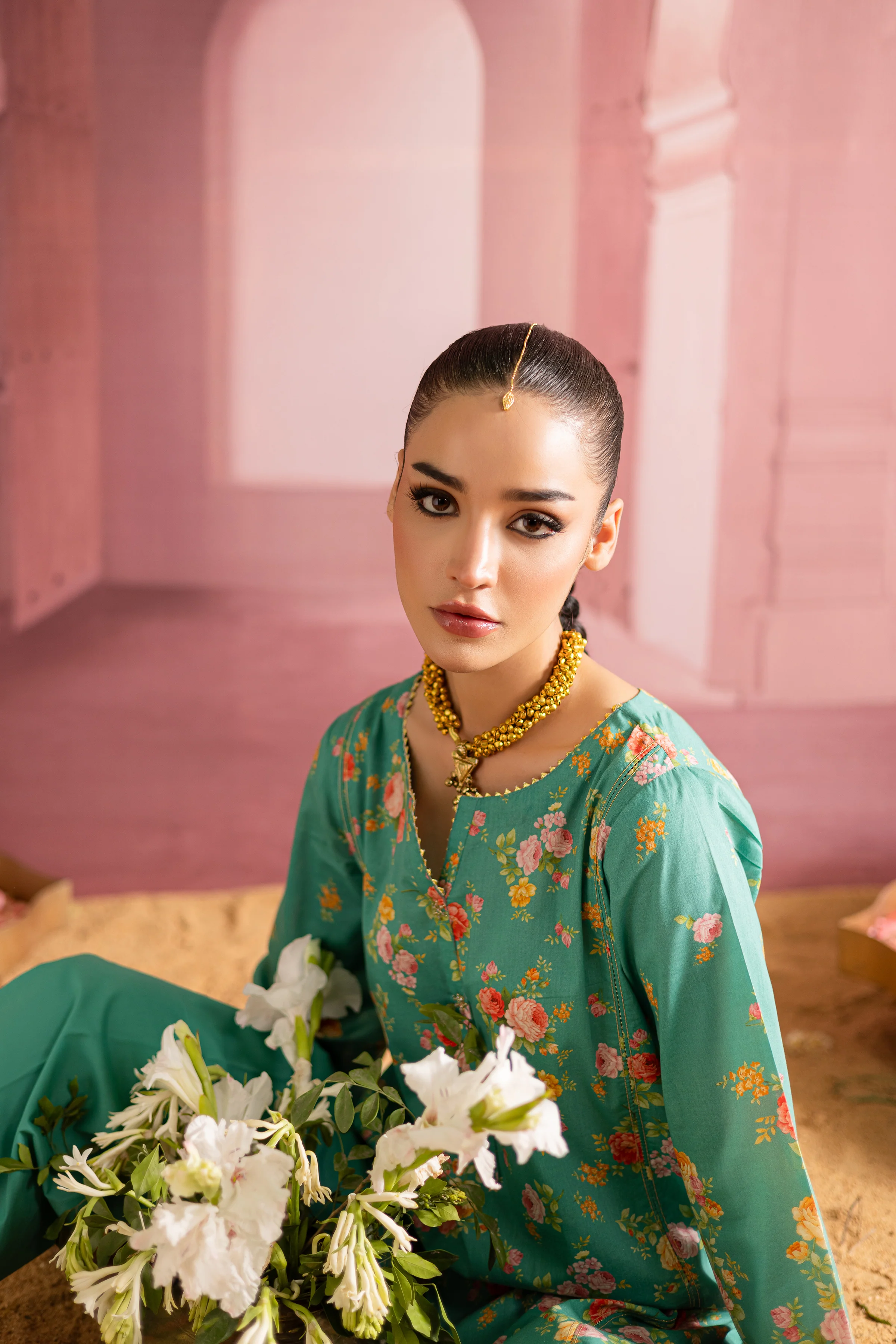 Aquamarine 2Pc - Printed Lawn Dress - Image 6