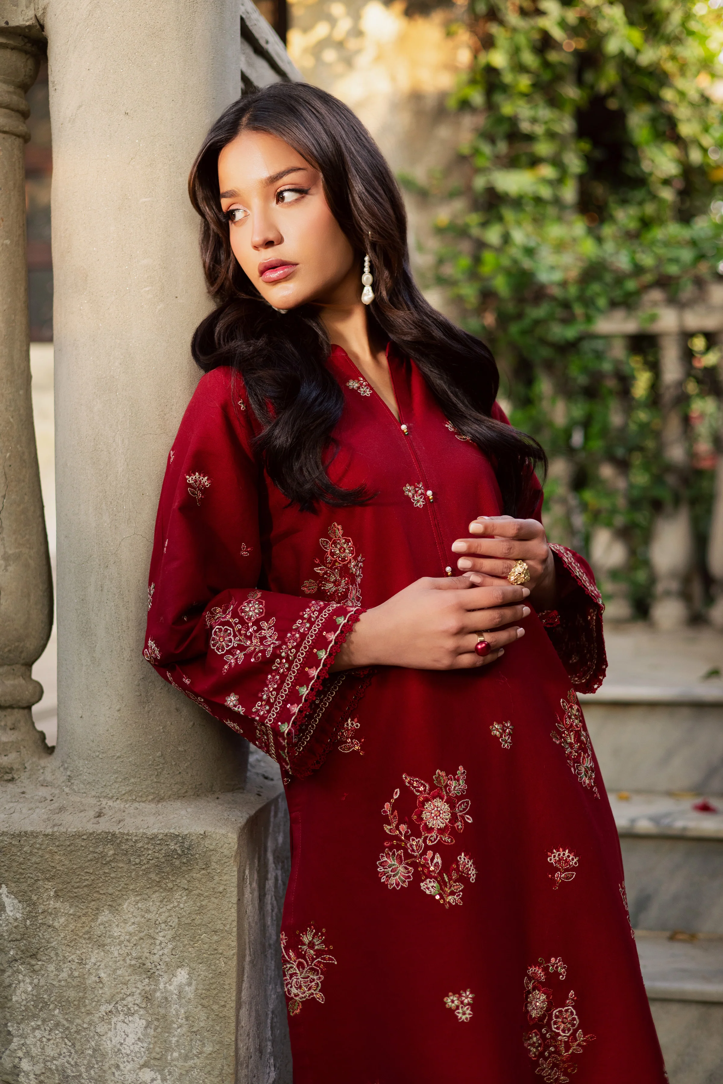 Arisu 2Pc - Embroidered Khaddar Dress - Image 2