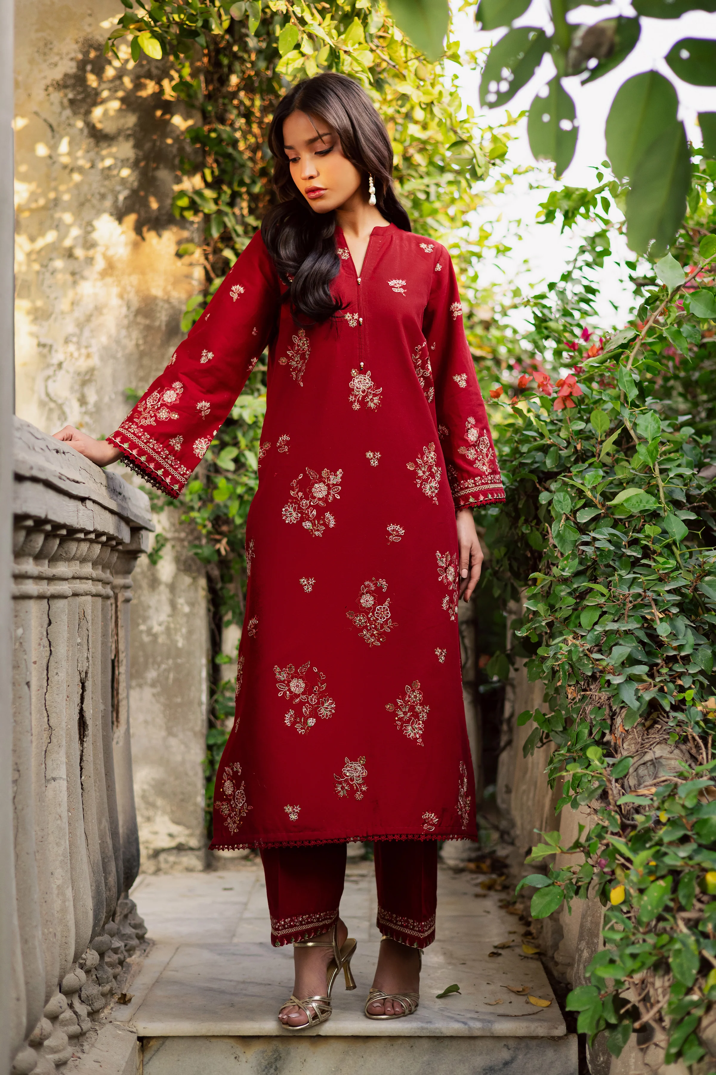Arisu 2Pc - Embroidered Khaddar Dress - Image 6