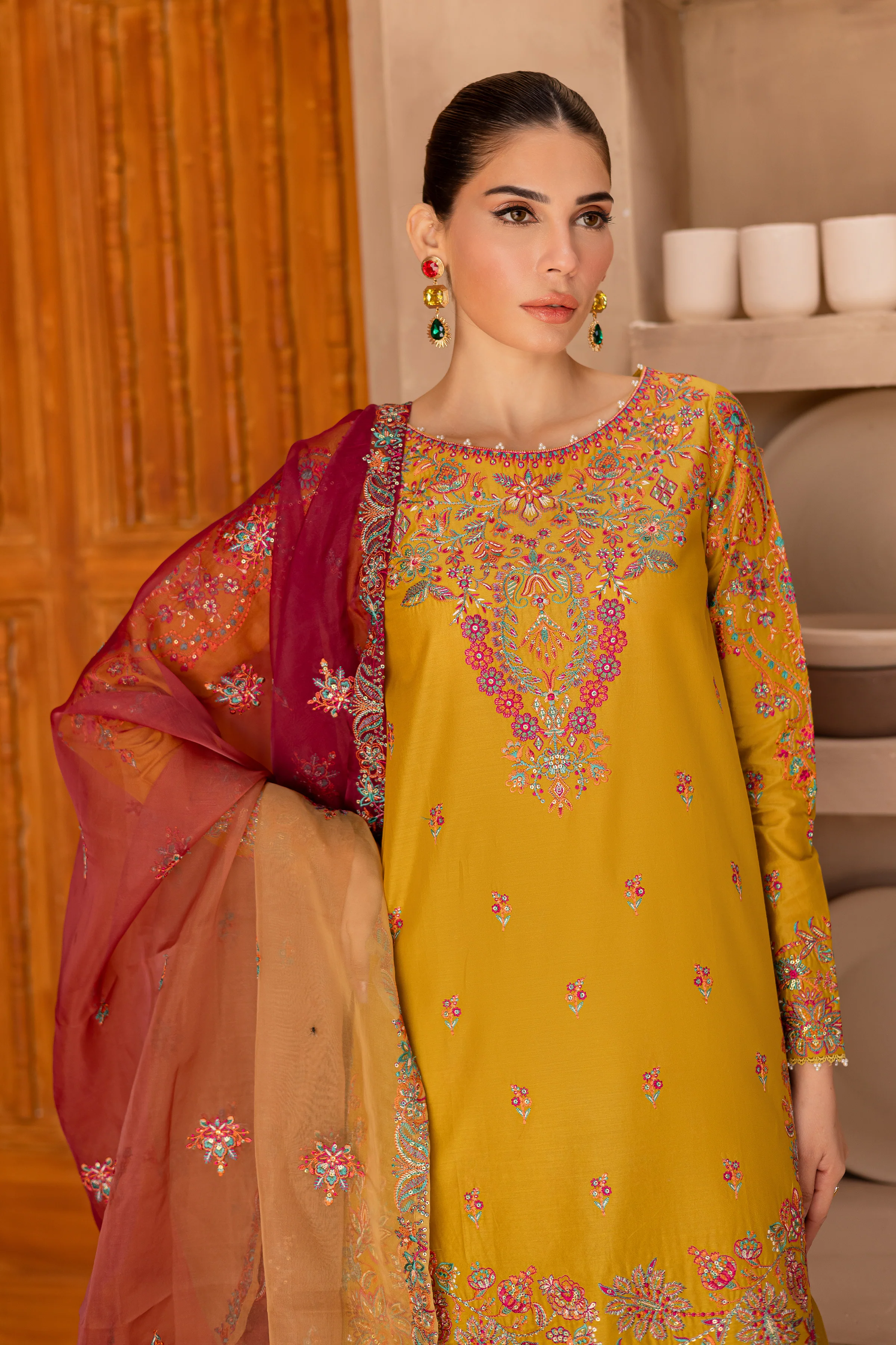Arwen 3Pc - Embroidered Luxe Pret - Image 2