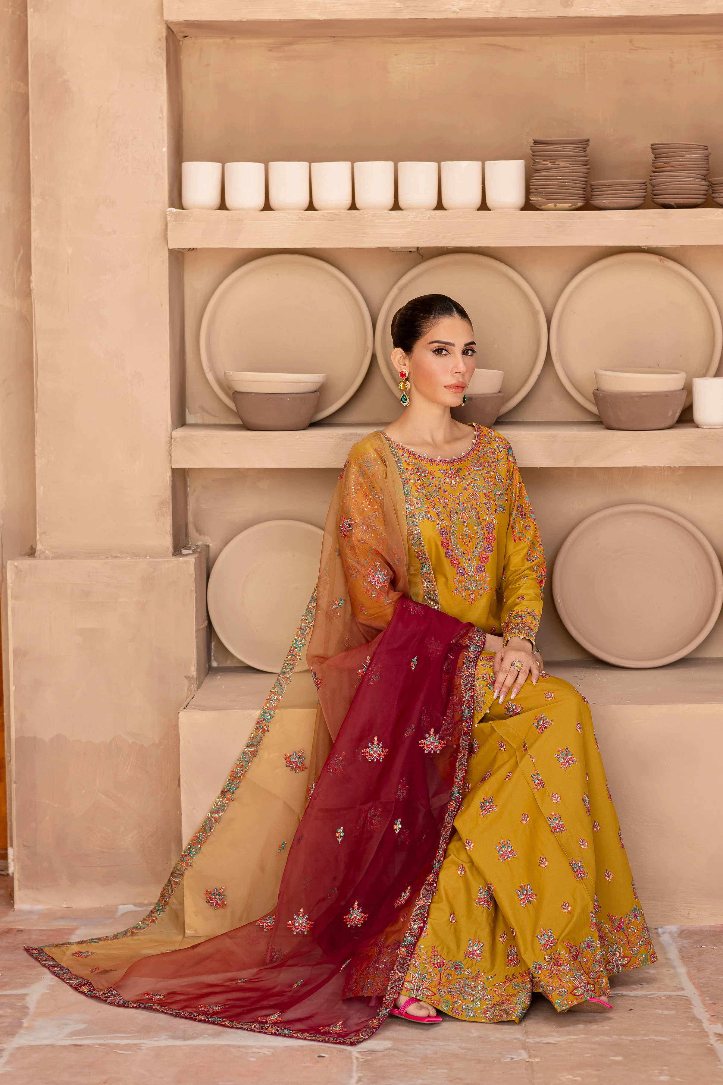 Arwen 3Pc - Embroidered Luxe Pret - Image 4