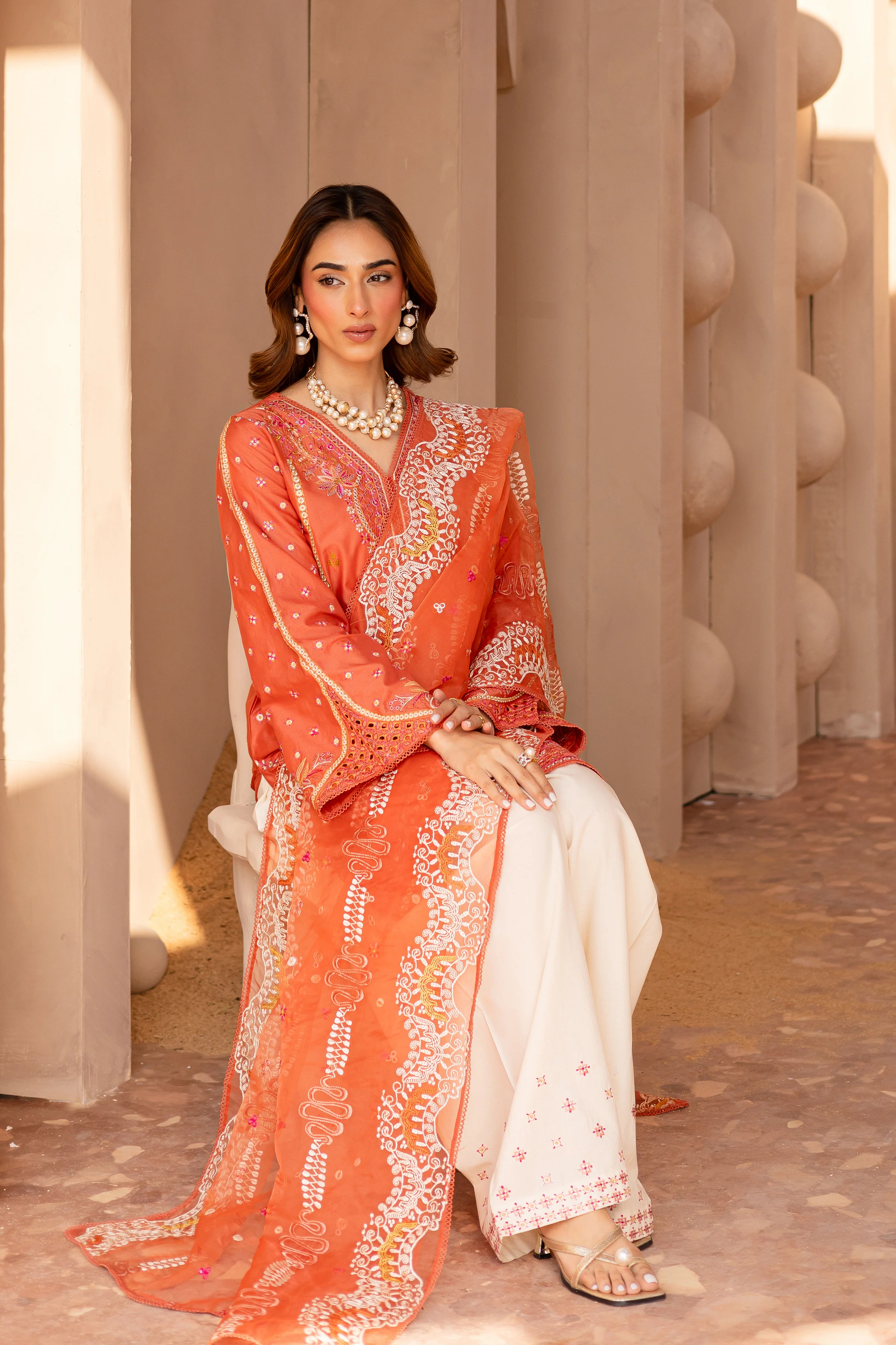 Ashnah 3Pc - Embroidered Luxe Pret - Image 4