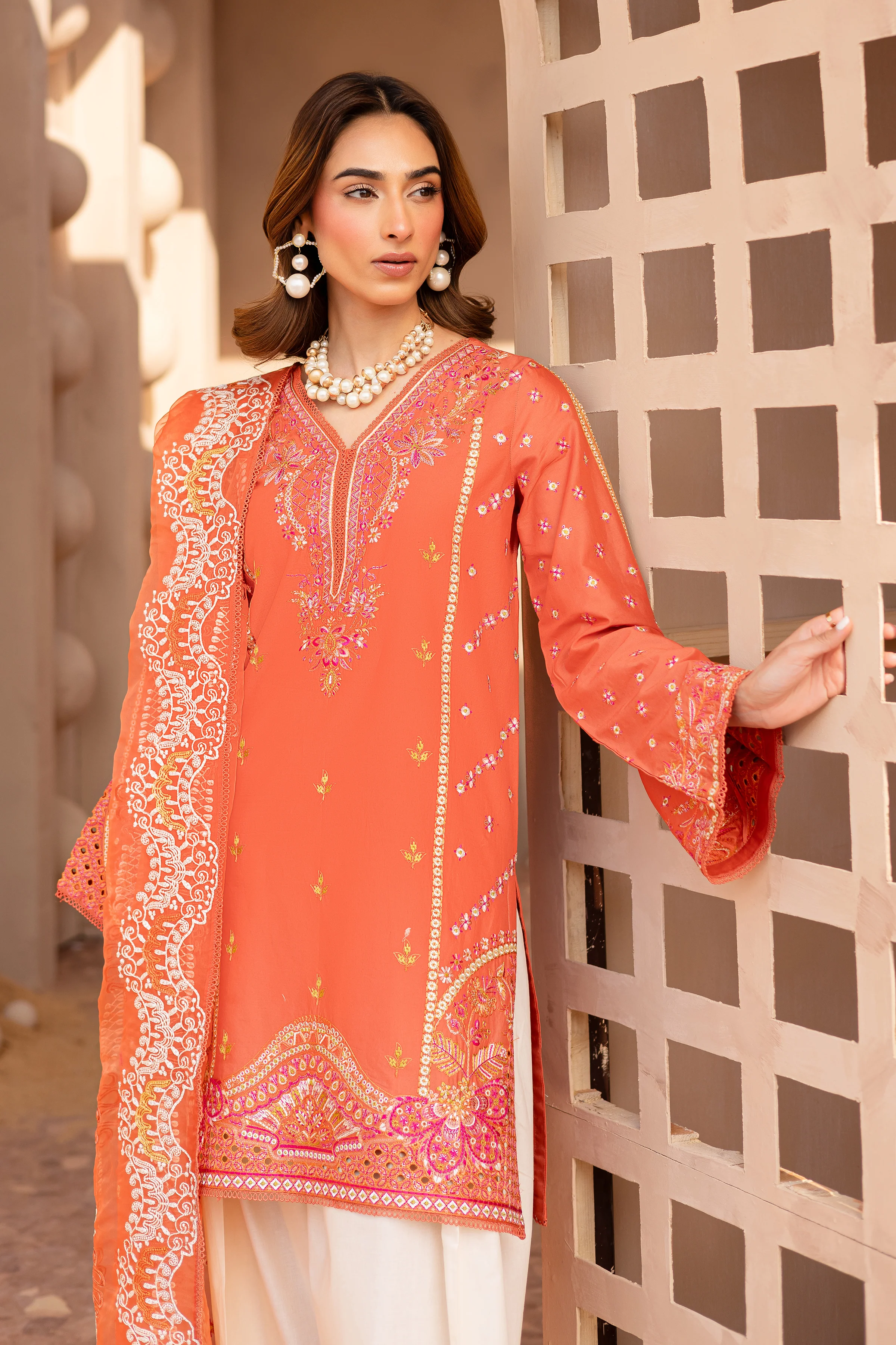 Ashnah 3Pc - Embroidered Luxe Pret - Image 7