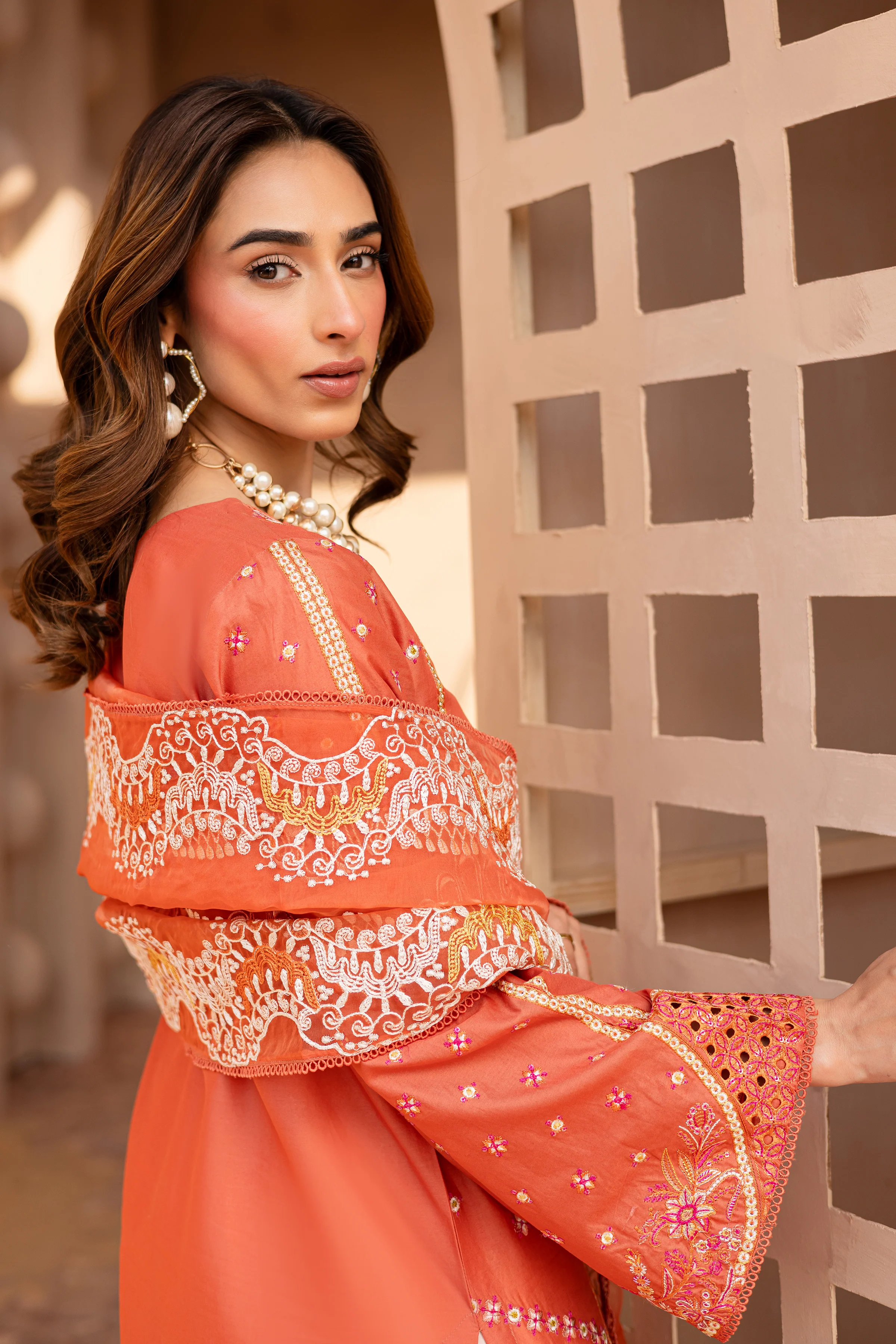 Ashnah 3Pc - Embroidered Luxe Pret - Image 8