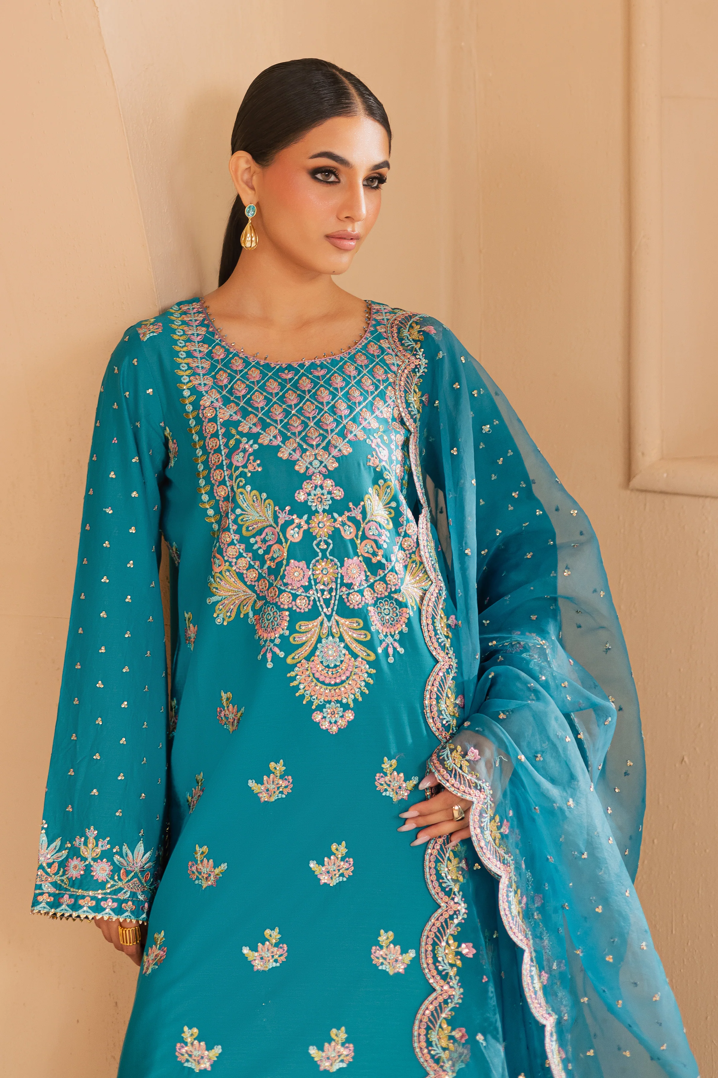 Asmarah 3Pc - Embroidered Lawn Dress - Image 3