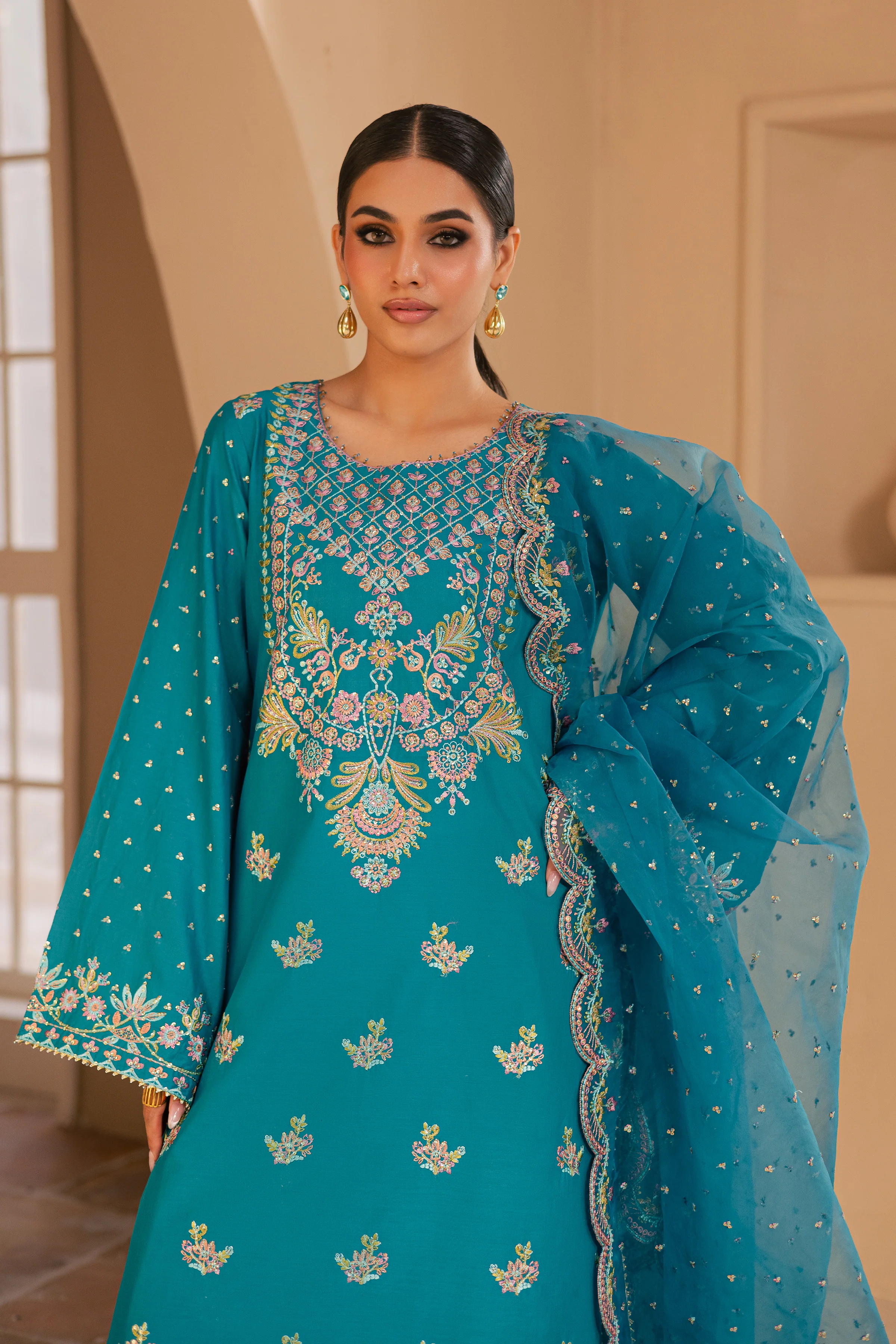 Asmarah 3Pc - Embroidered Lawn Dress - Image 5