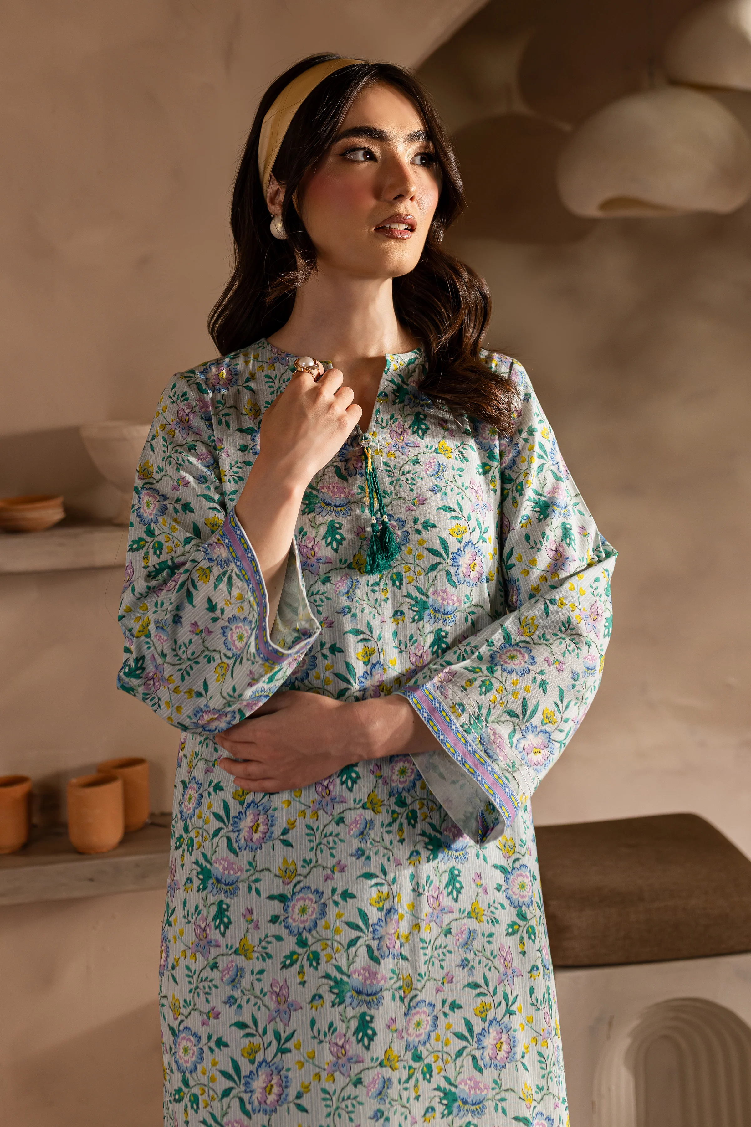 Asna 2Pc - Printed Khaddar Dress - Image 2