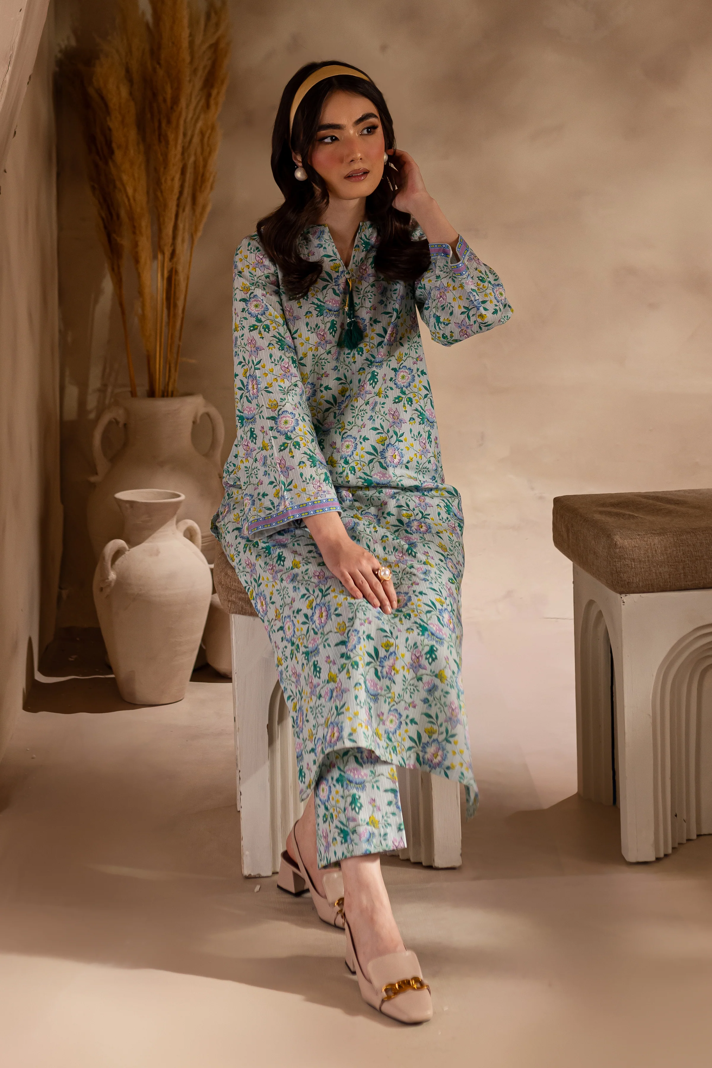 Asna 2Pc - Printed Khaddar Dress - Image 5