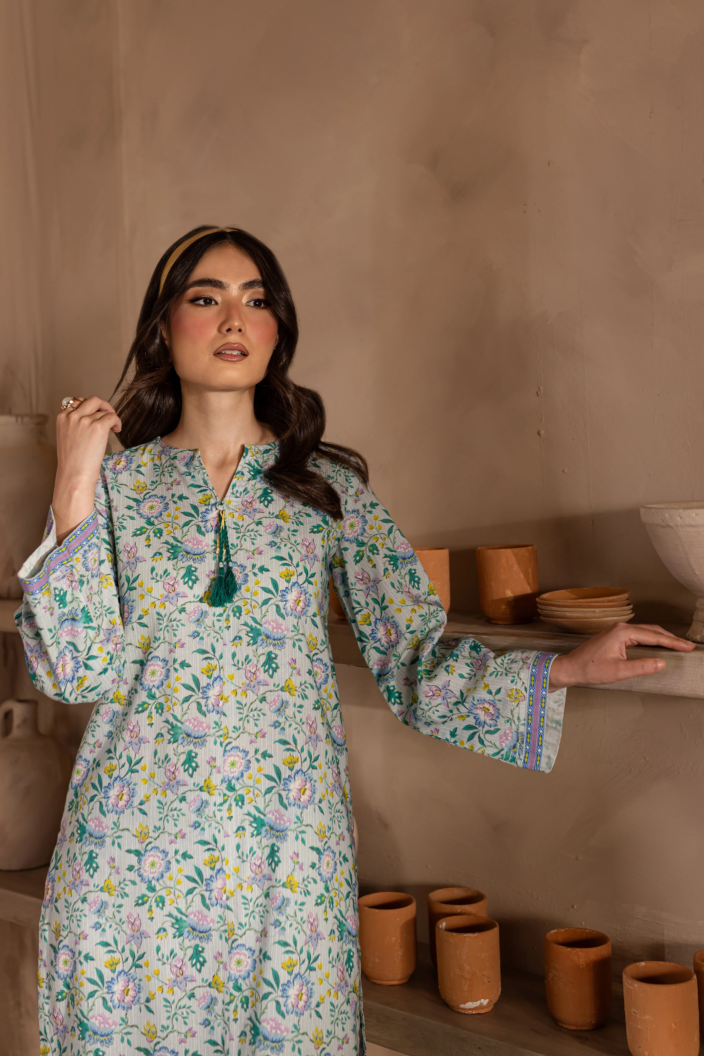 Asna 2Pc - Printed Khaddar Dress - Image 6
