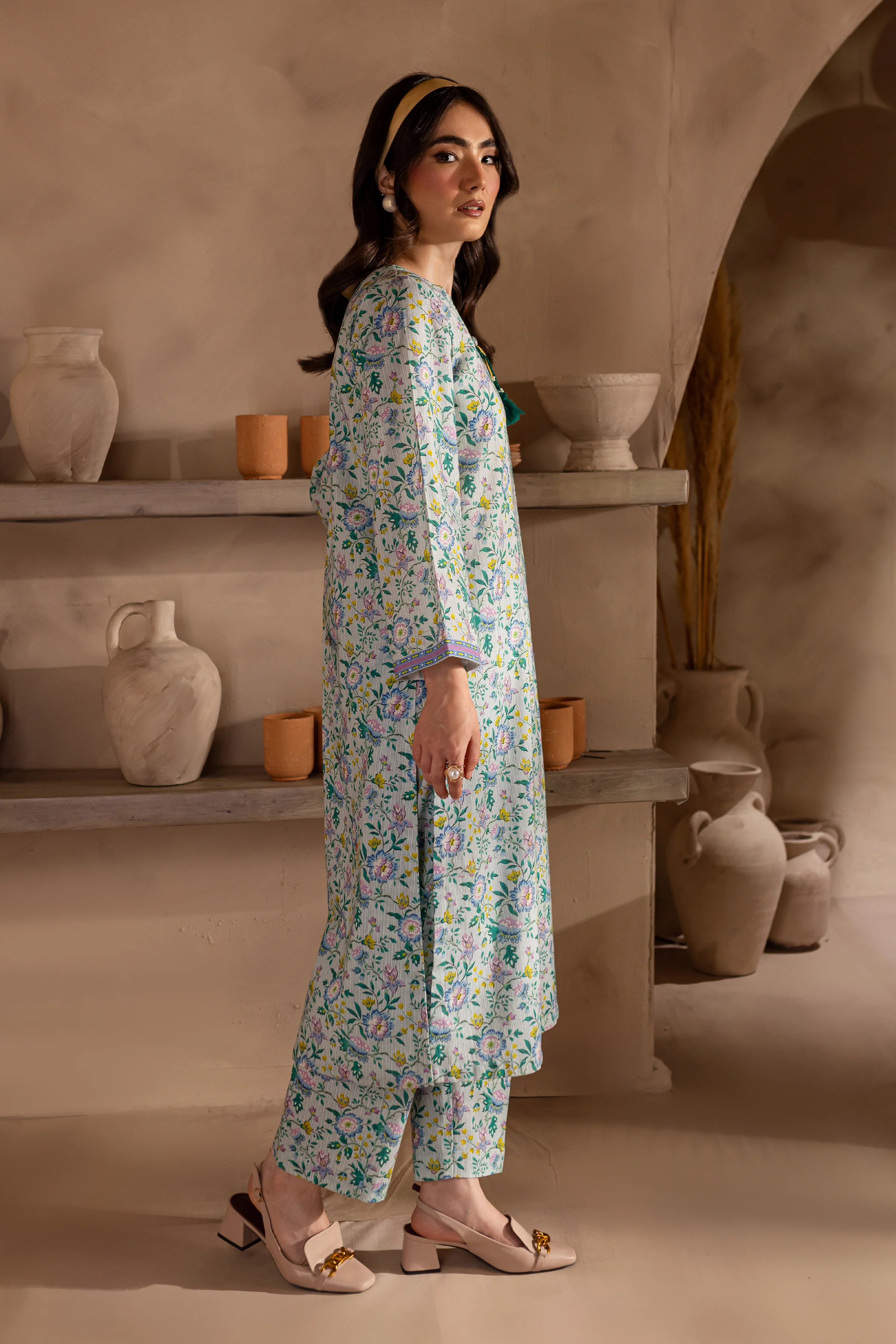 Asna 2Pc - Printed Khaddar Dress - Image 8
