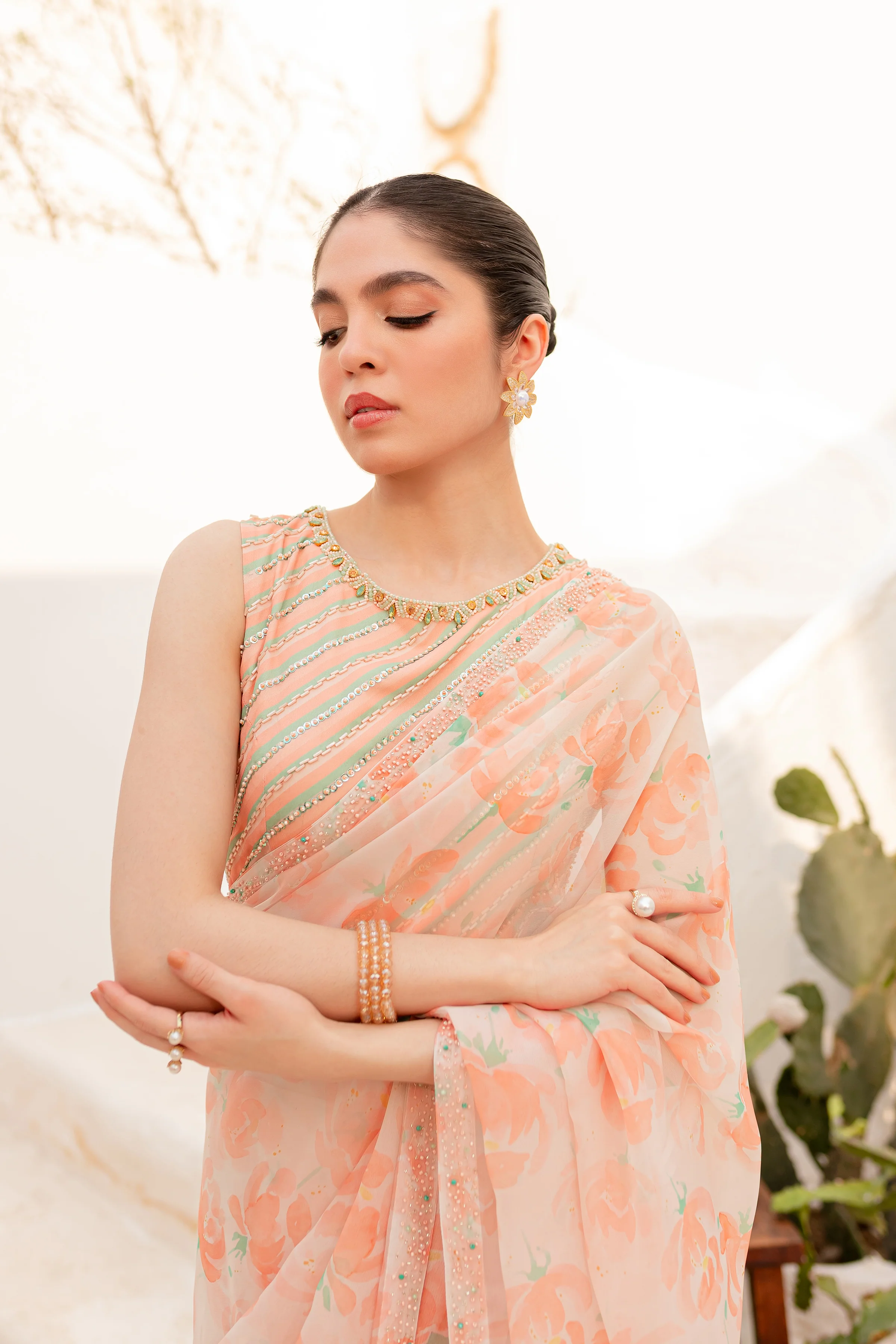 Aspin 4Pc - Luxe PRET Saree - Image 2