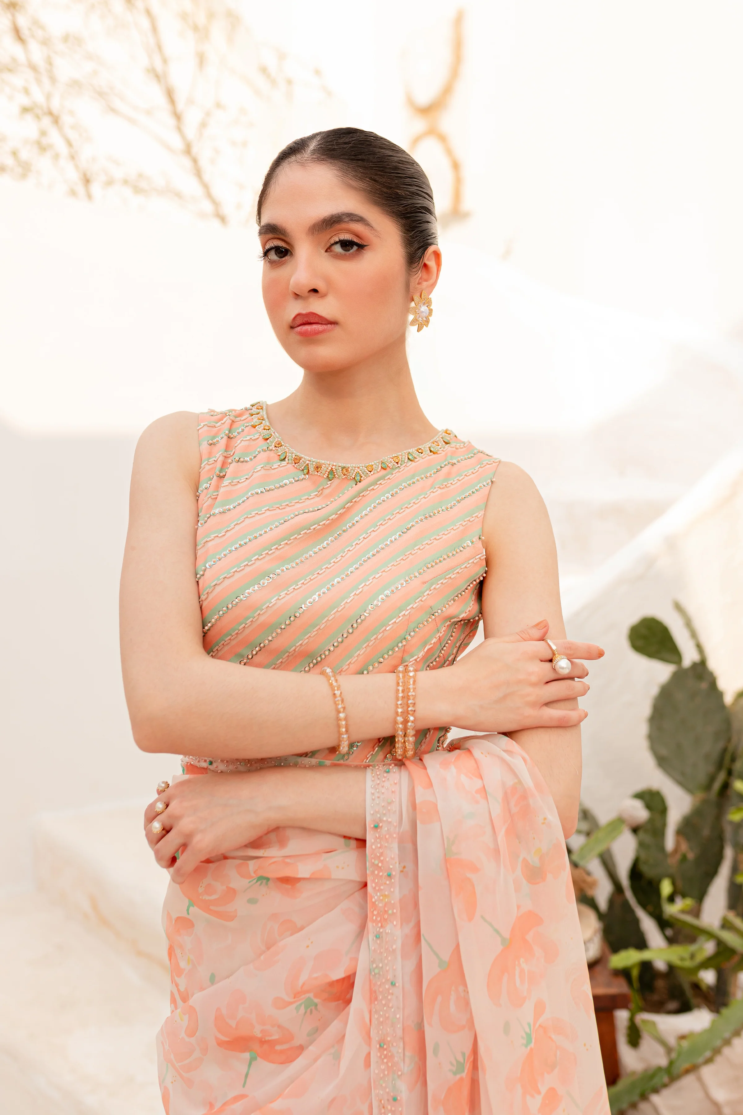 Aspin 4Pc - Luxe PRET Saree - Image 23
