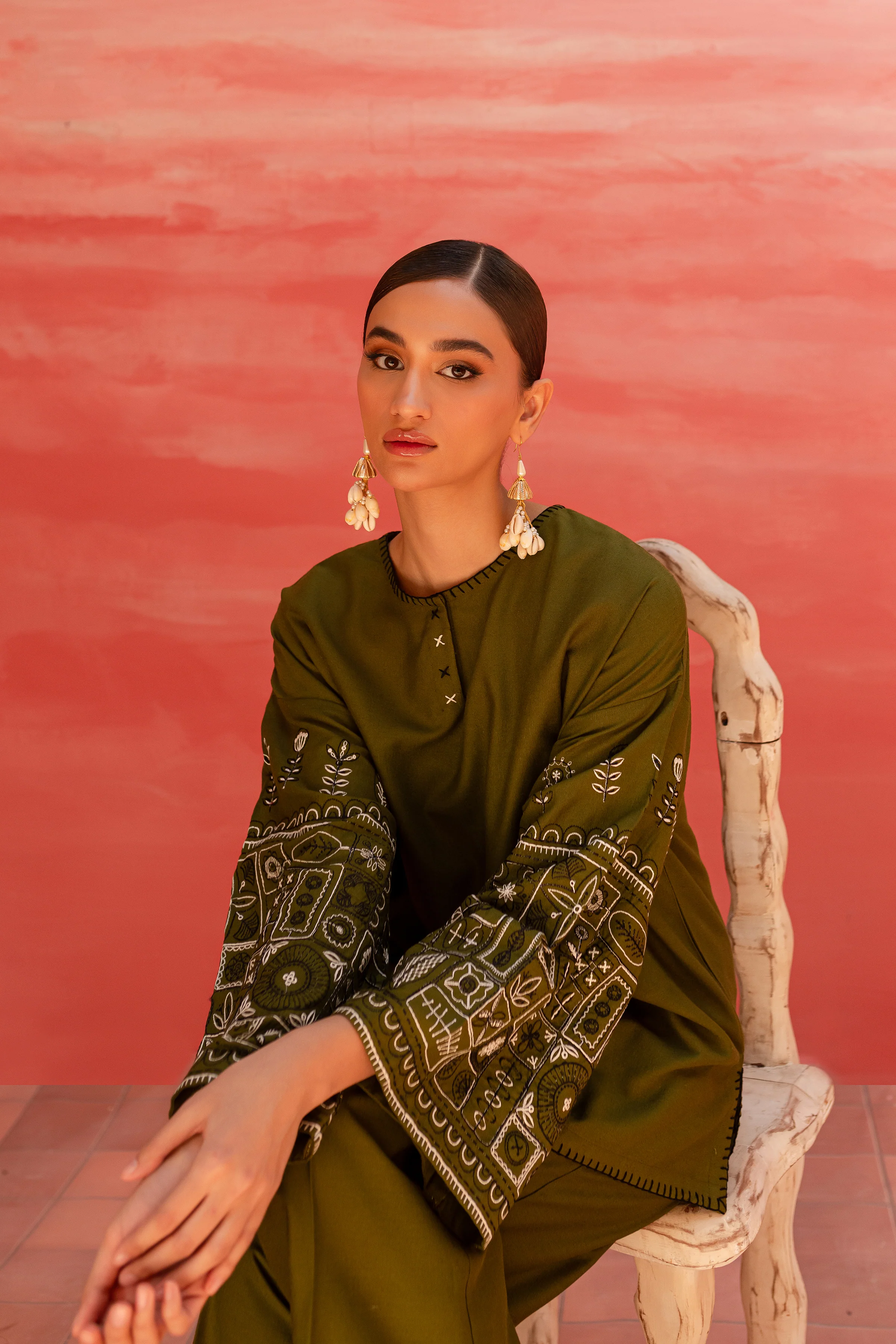 Atwood 2Pc - Embroidered Karandi Dress - Image 3