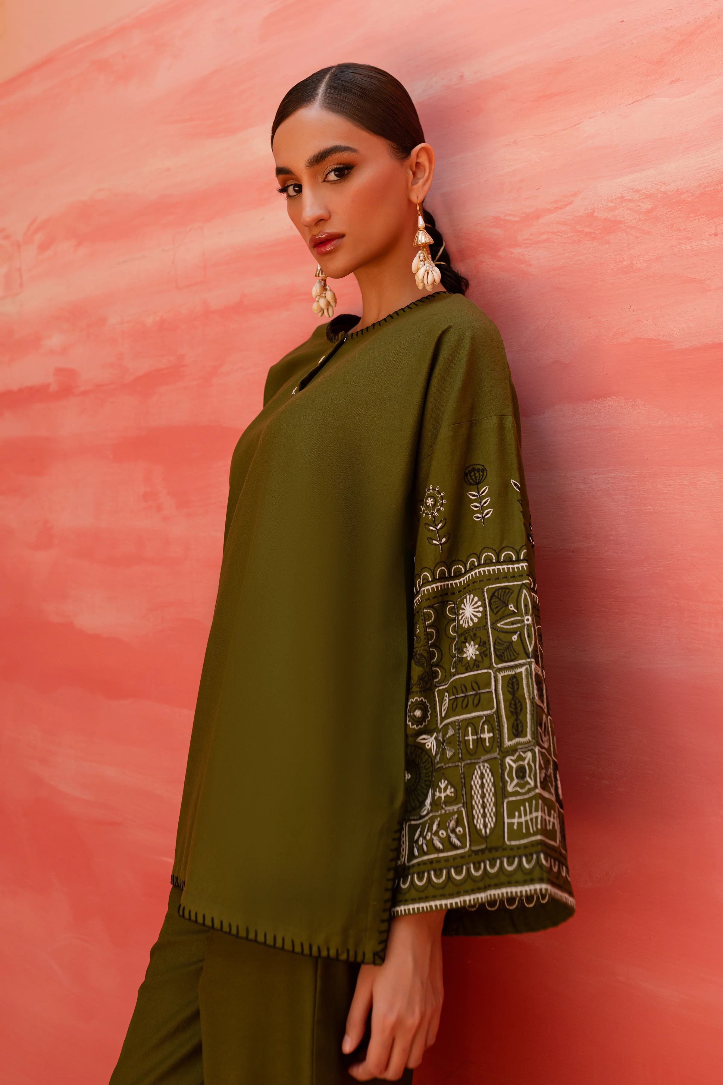 Atwood 2Pc - Embroidered Karandi Dress - Image 6
