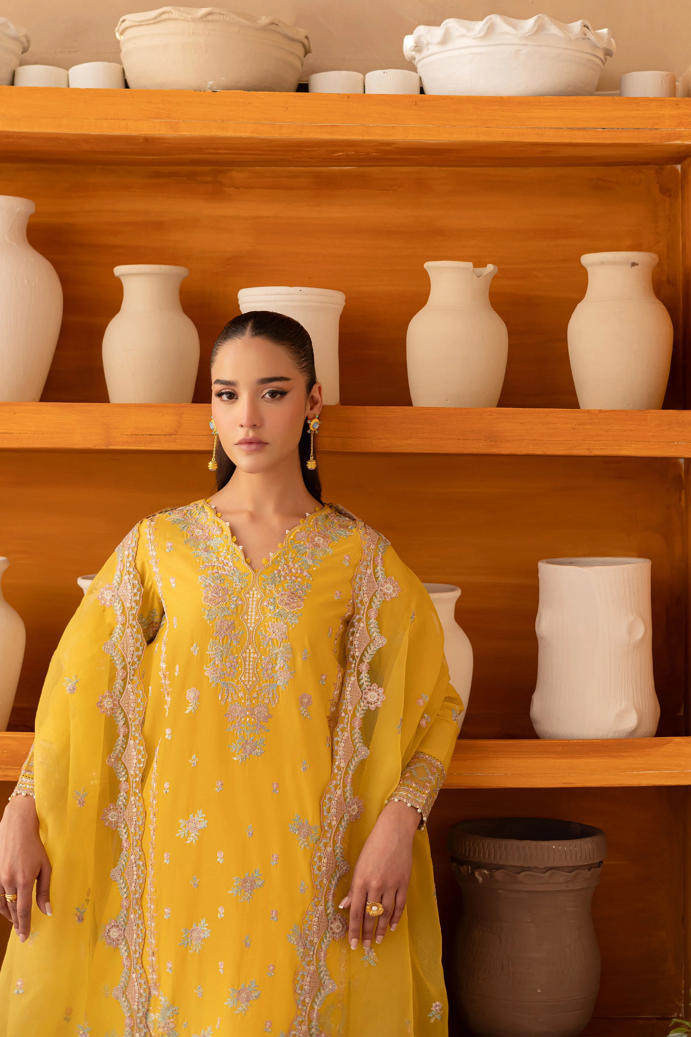 Aurelia 3Pc - Embroidered Luxe Pret - Image 5