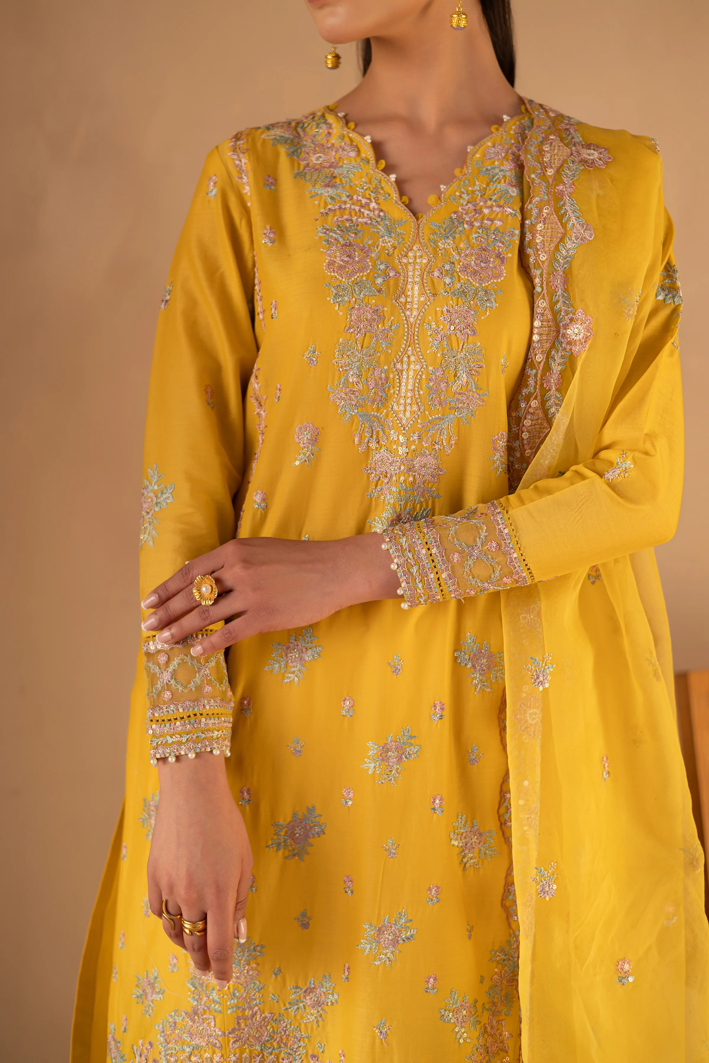 Aurelia 3Pc - Embroidered Luxe Pret - Image 6