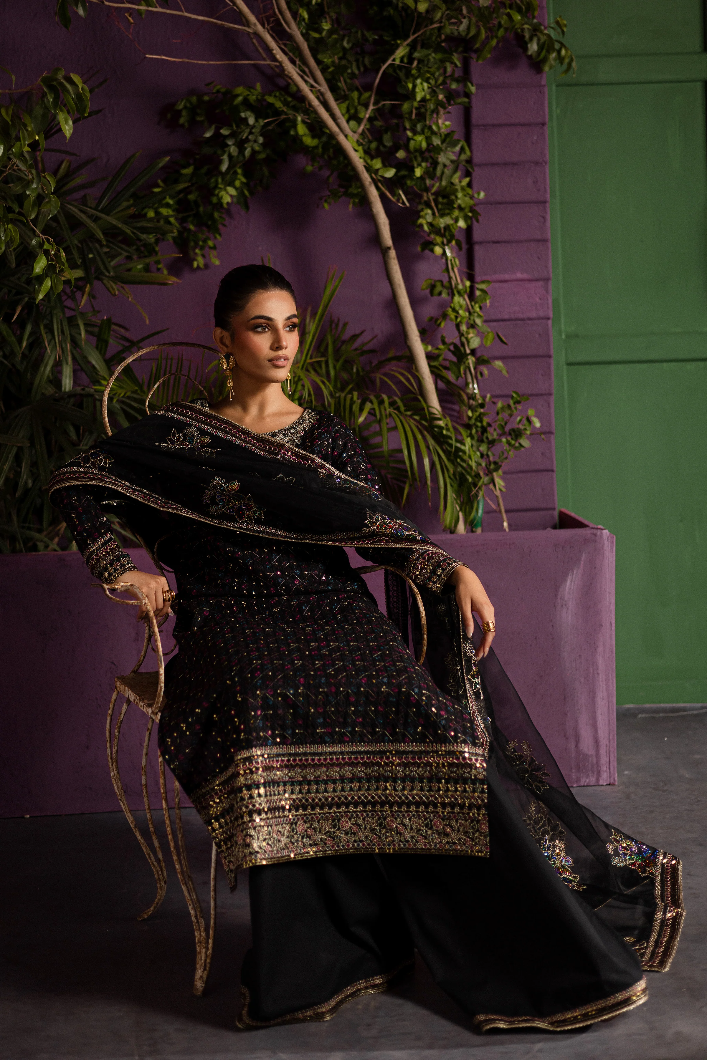 Aylin 3Pc - Embroidered Solid Dress - Image 4