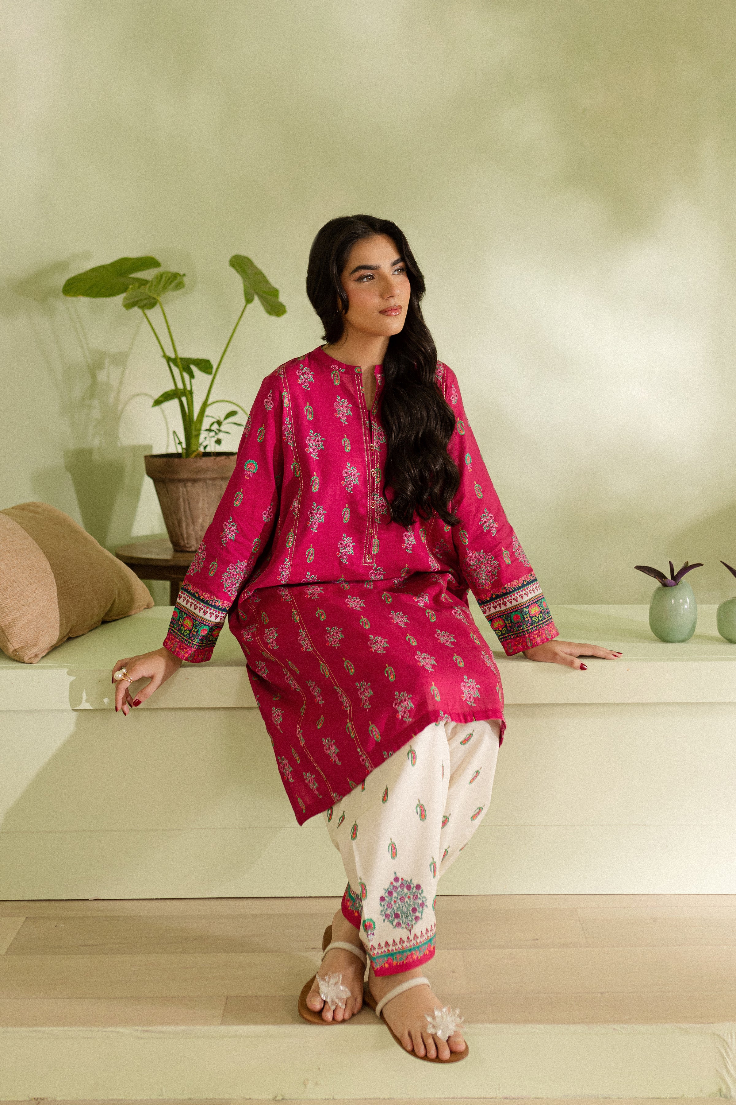Ayna 2Pc - Printed Khaddar Dress - Image 8