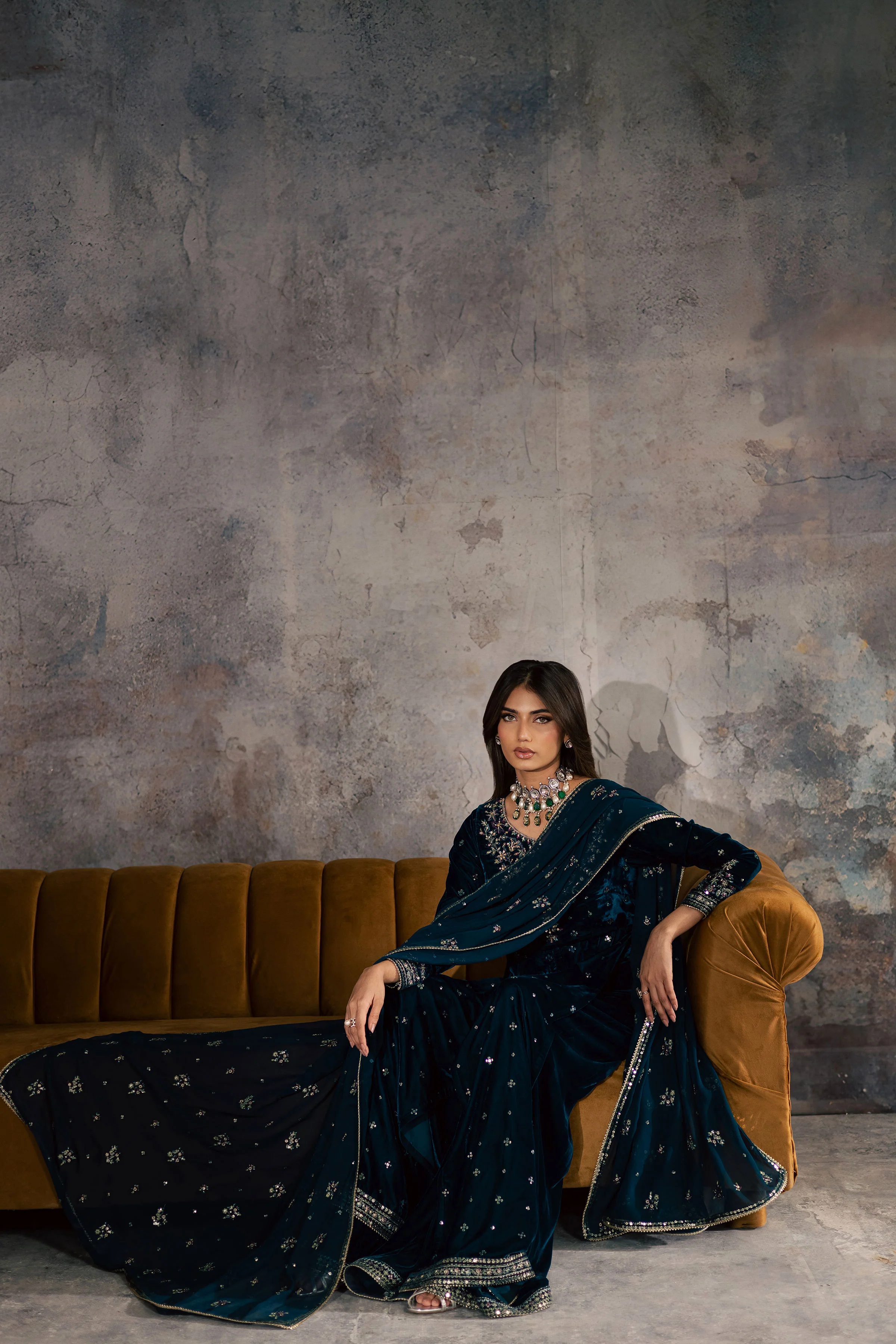 Ayra 3Pc - Velvet Formal Dress - Image 3