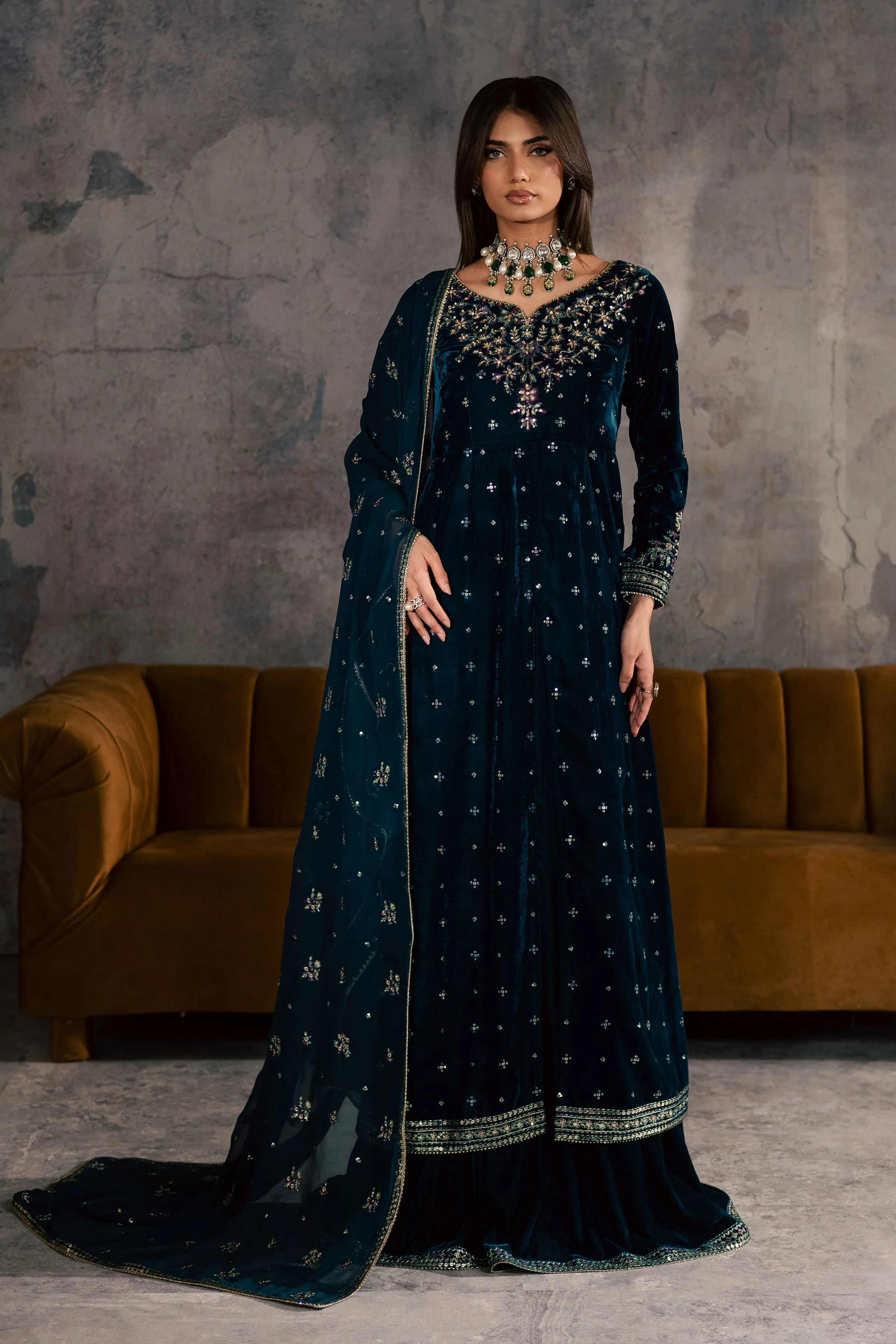 Ayra 3Pc - Velvet Formal Dress - Image 5